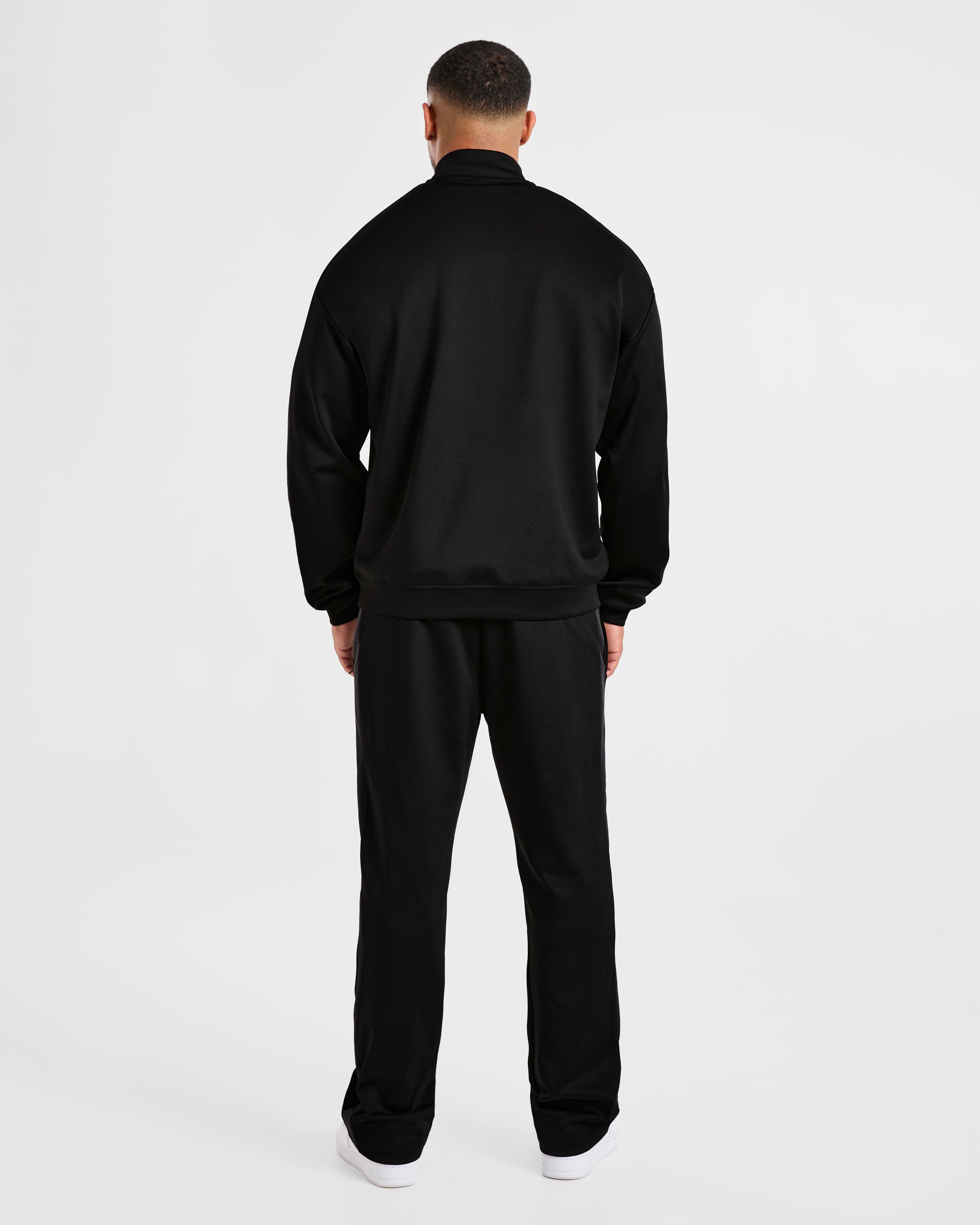 Classic Track Straight Leg Joggers - Black/Charcoal