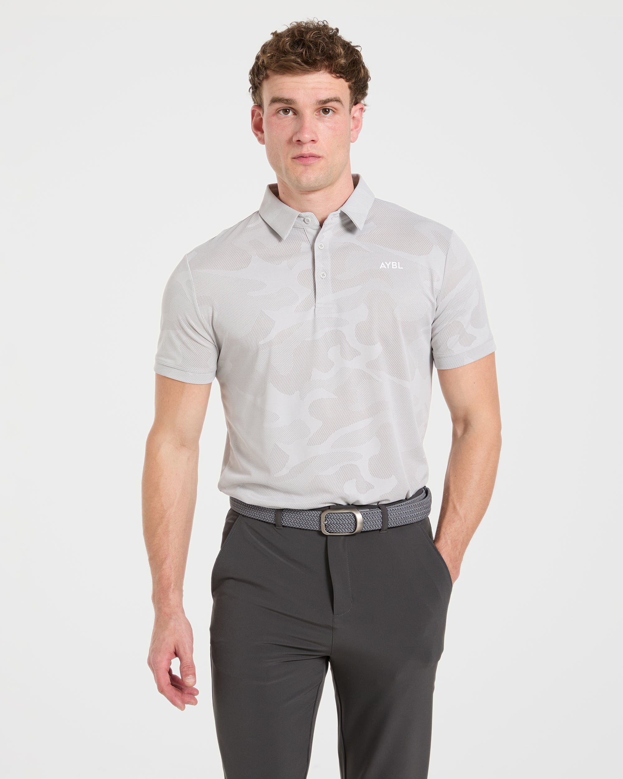 Camo Polo - Ice Grey