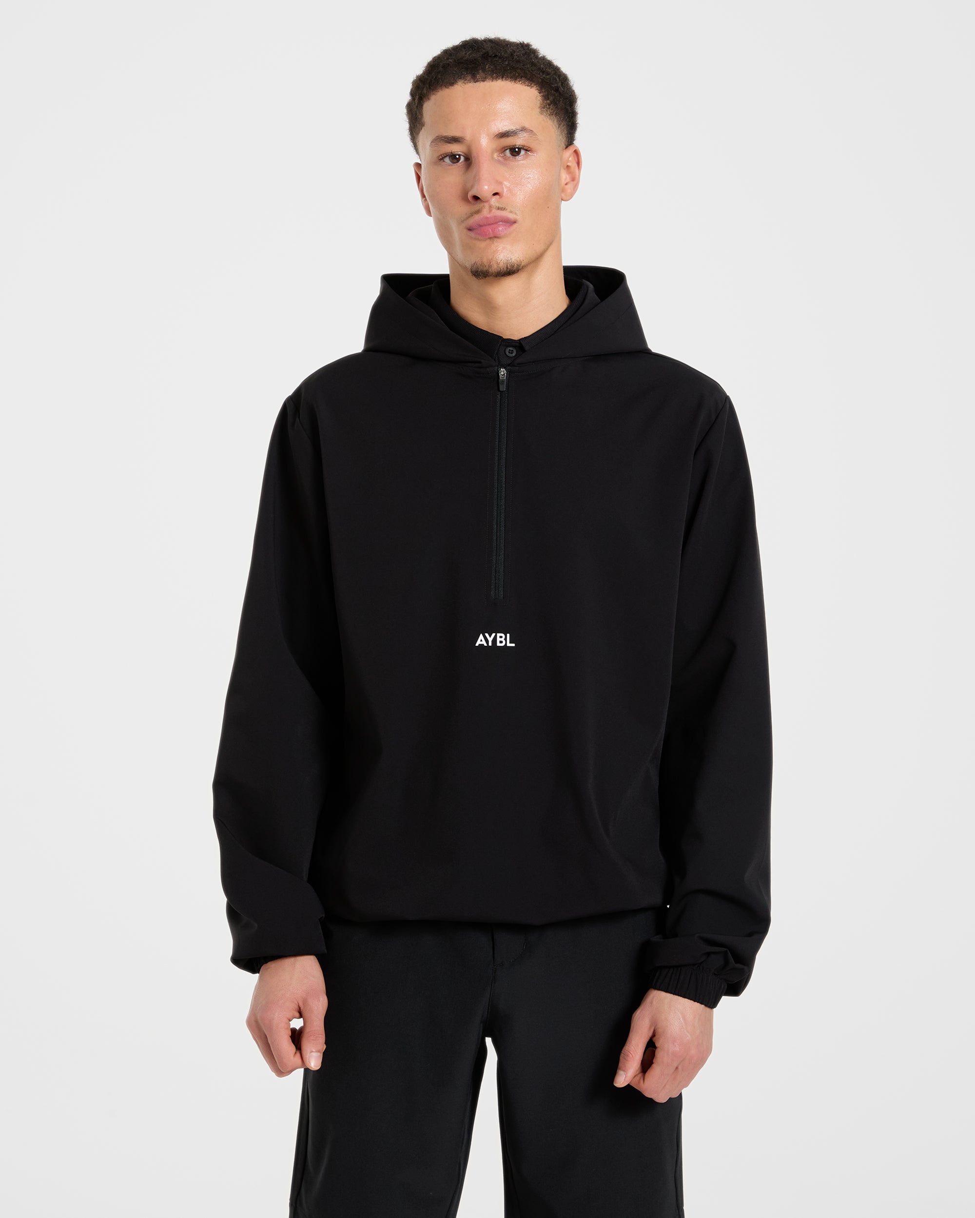 Precision 1/4 Zip Wind Pullover - Black