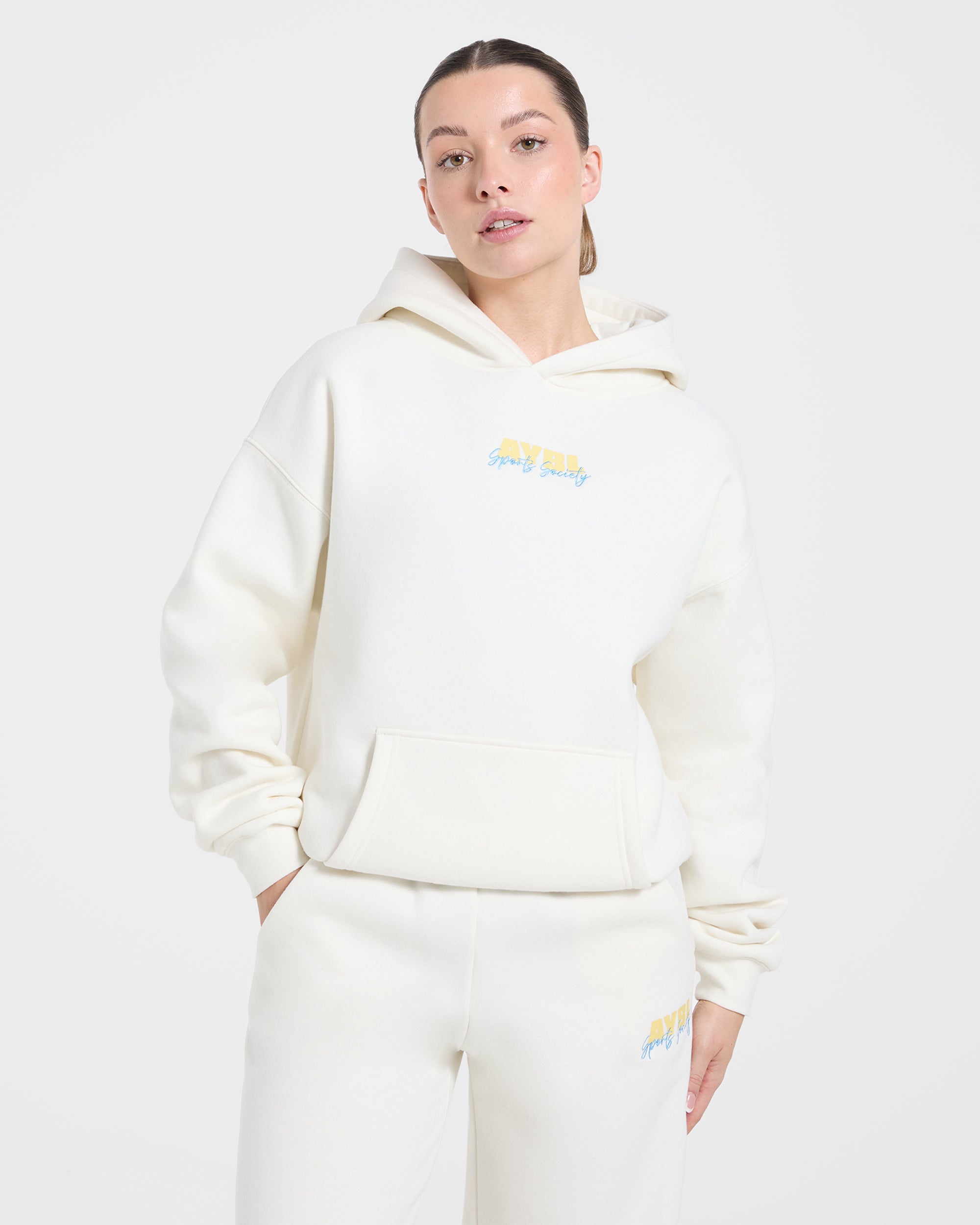 Sports Society Oversized Hoodie - Off White