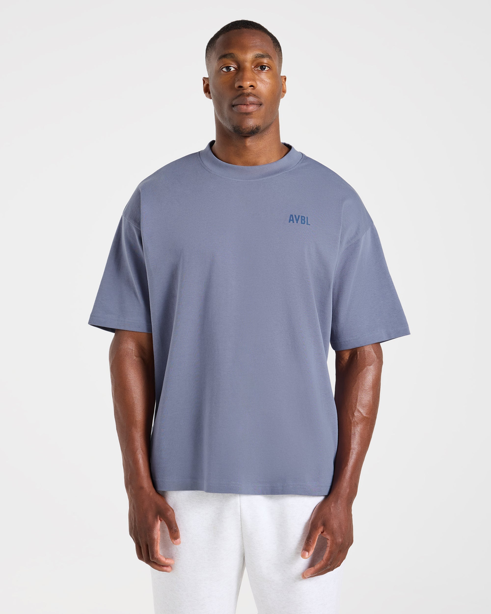 Script Collective Oversized T Shirt - Titanium Blue
