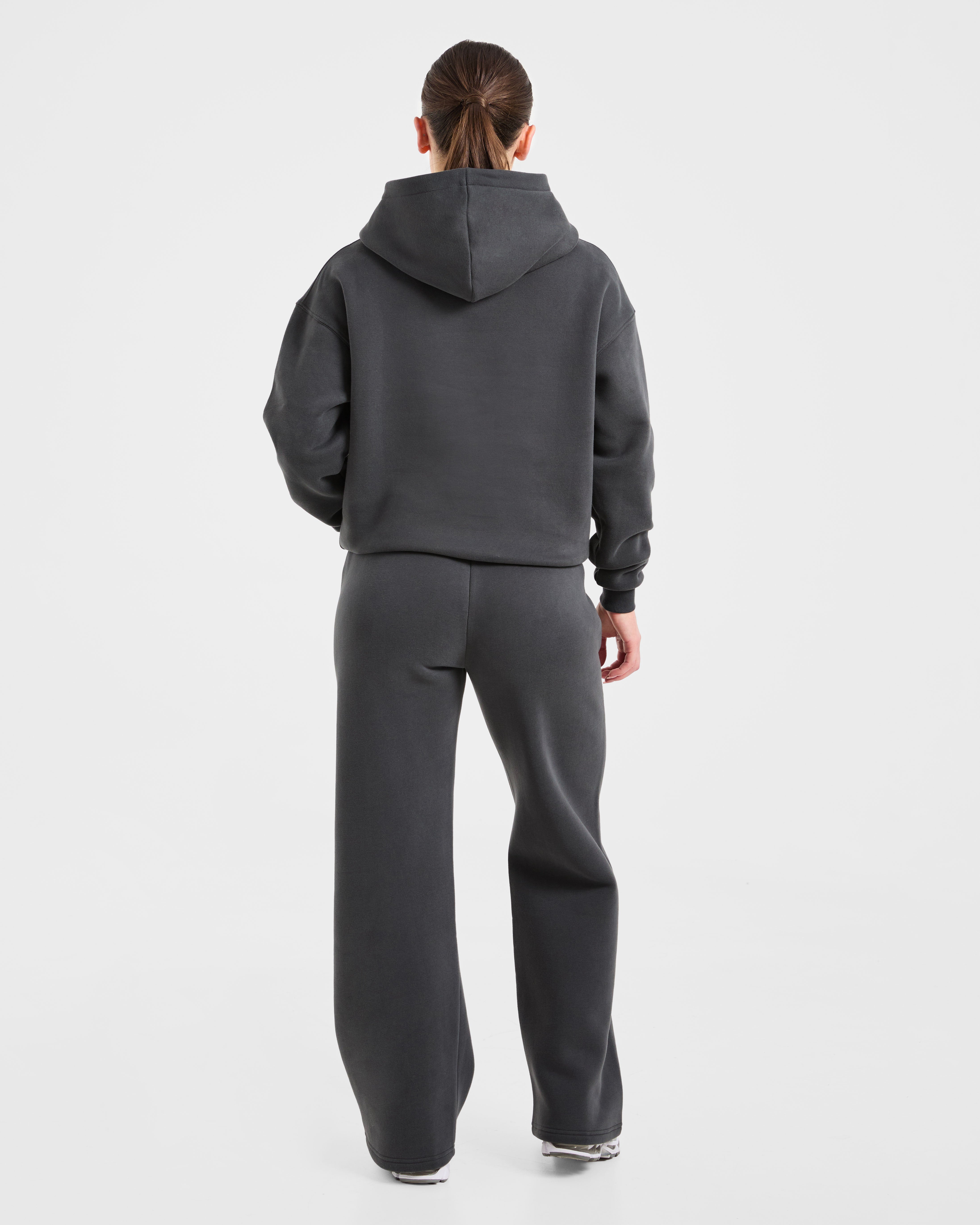 AYBL Sports Outline Oversized Hoodie - Charcoal
