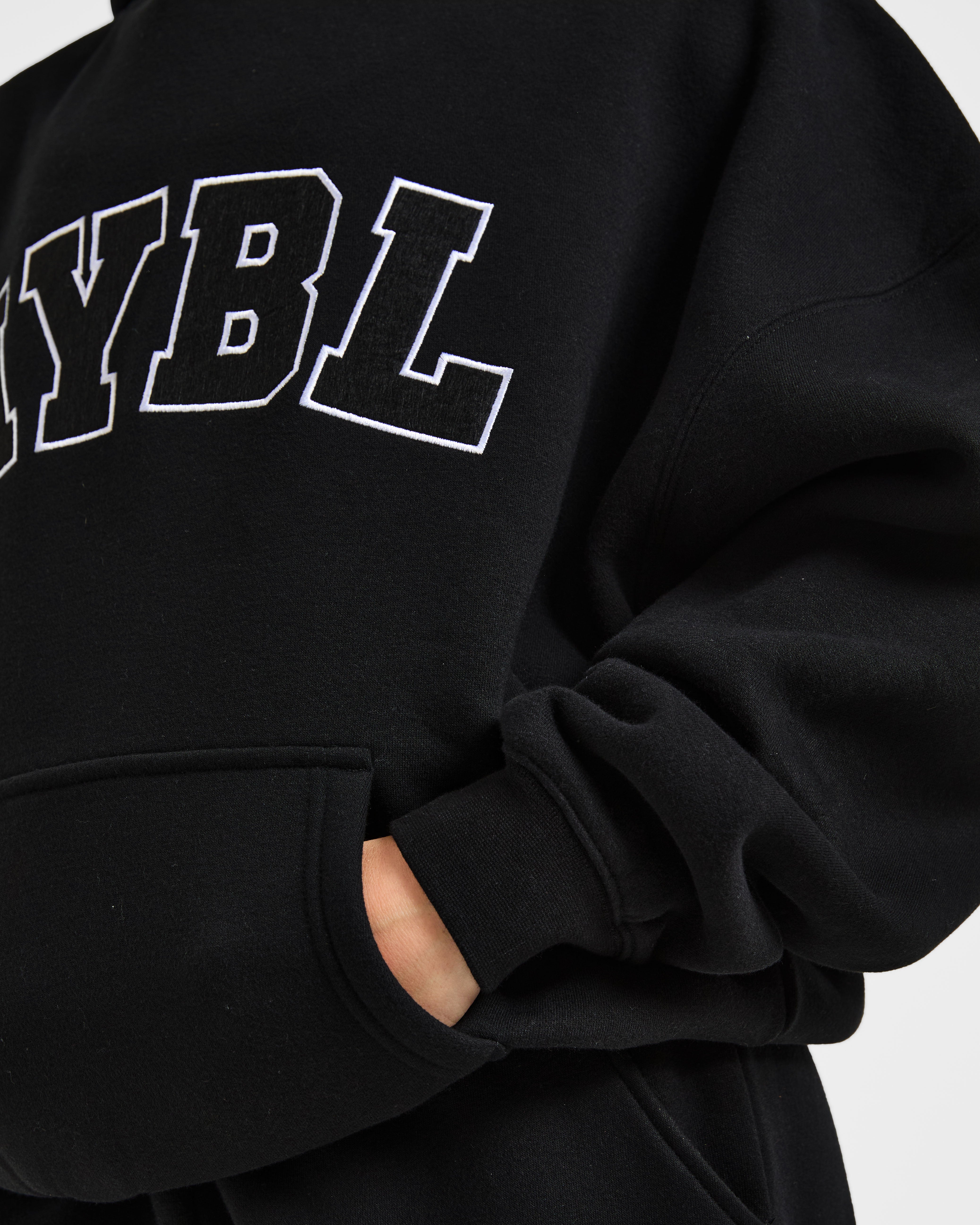 Varsity 2.0 Oversized Hoodie - Black
