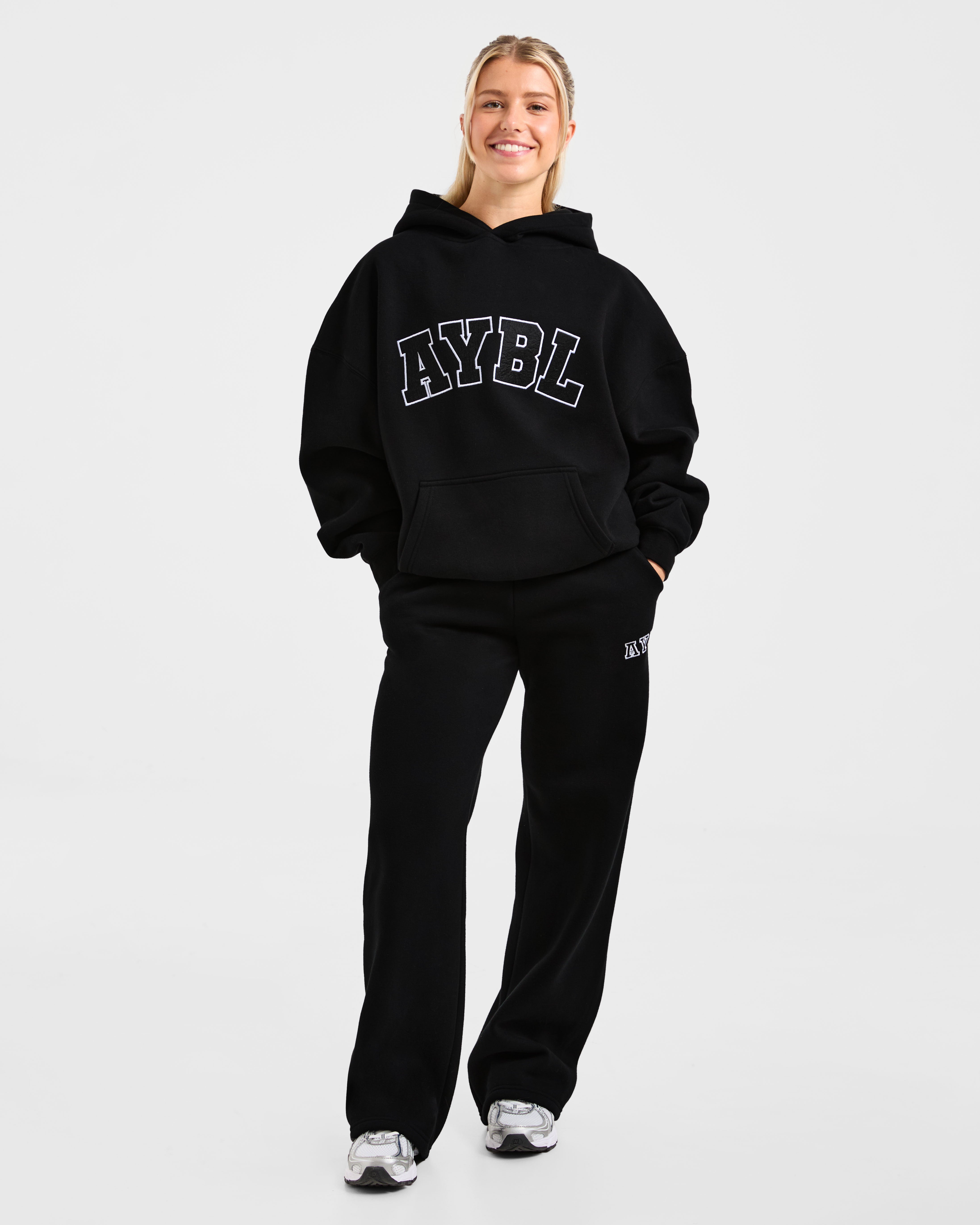 Varsity 2.0 Oversized Hoodie - Black
