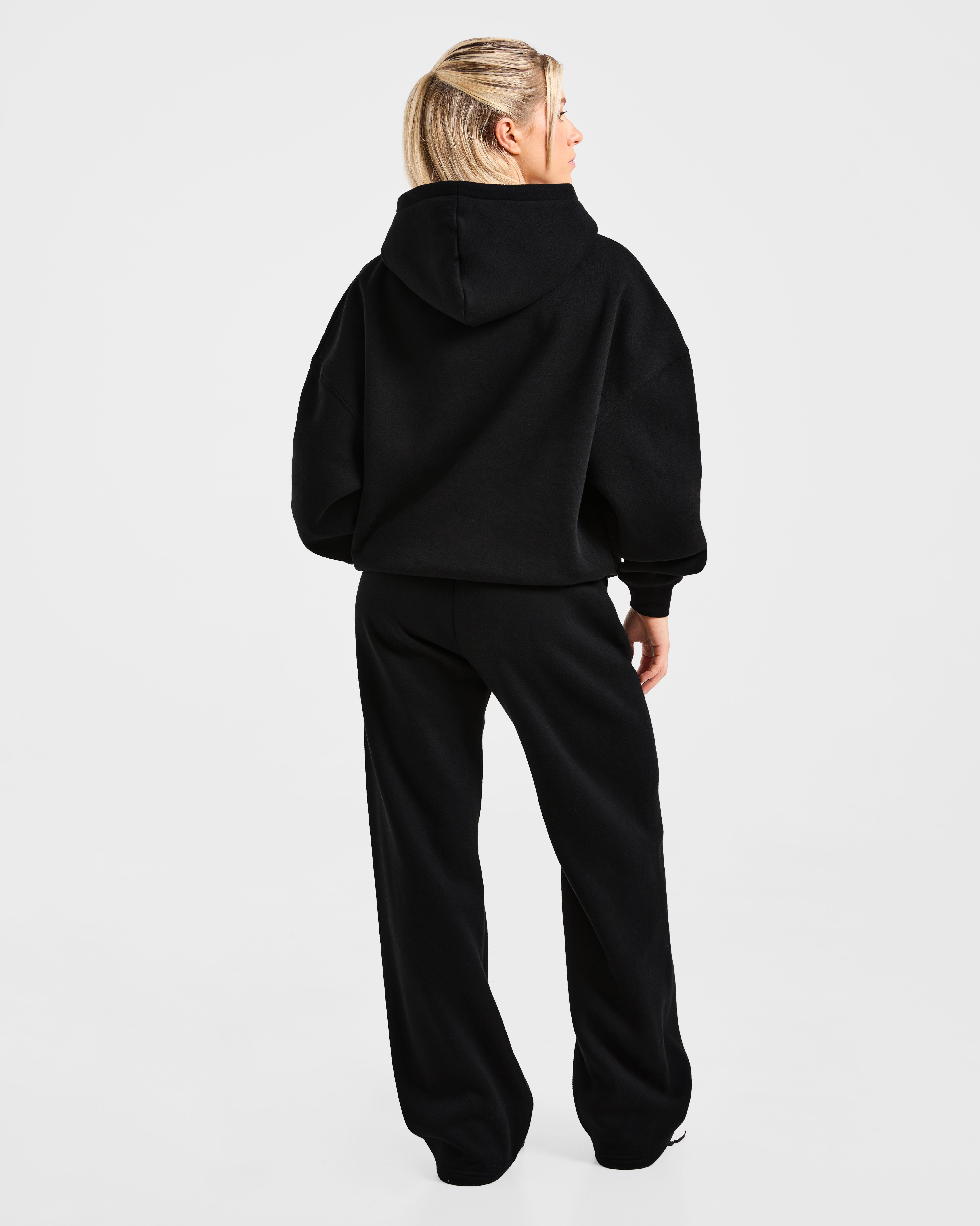 Varsity 2.0 Oversized Hoodie - Black