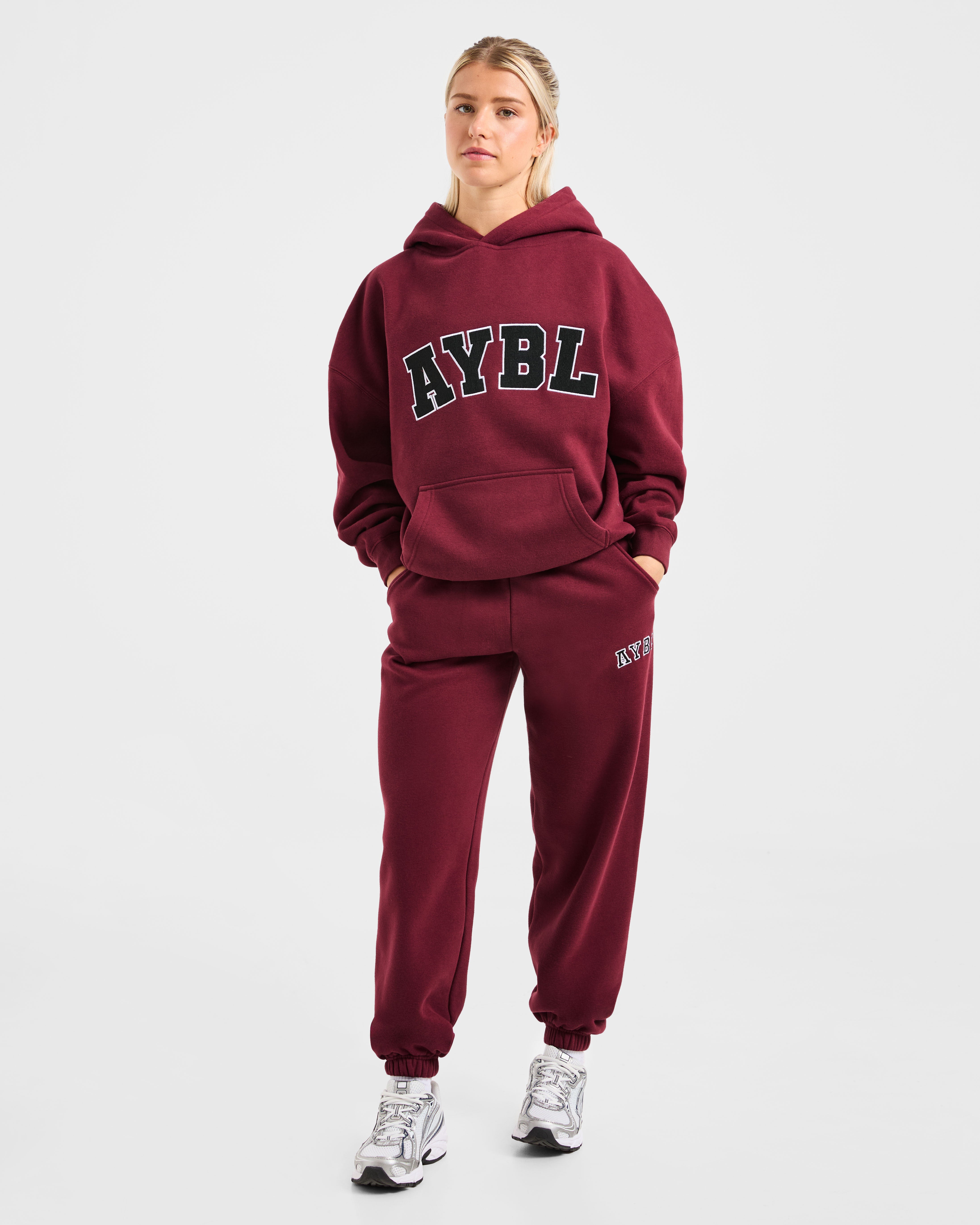 Varsity 2.0 Oversized Hoodie - Red Wine