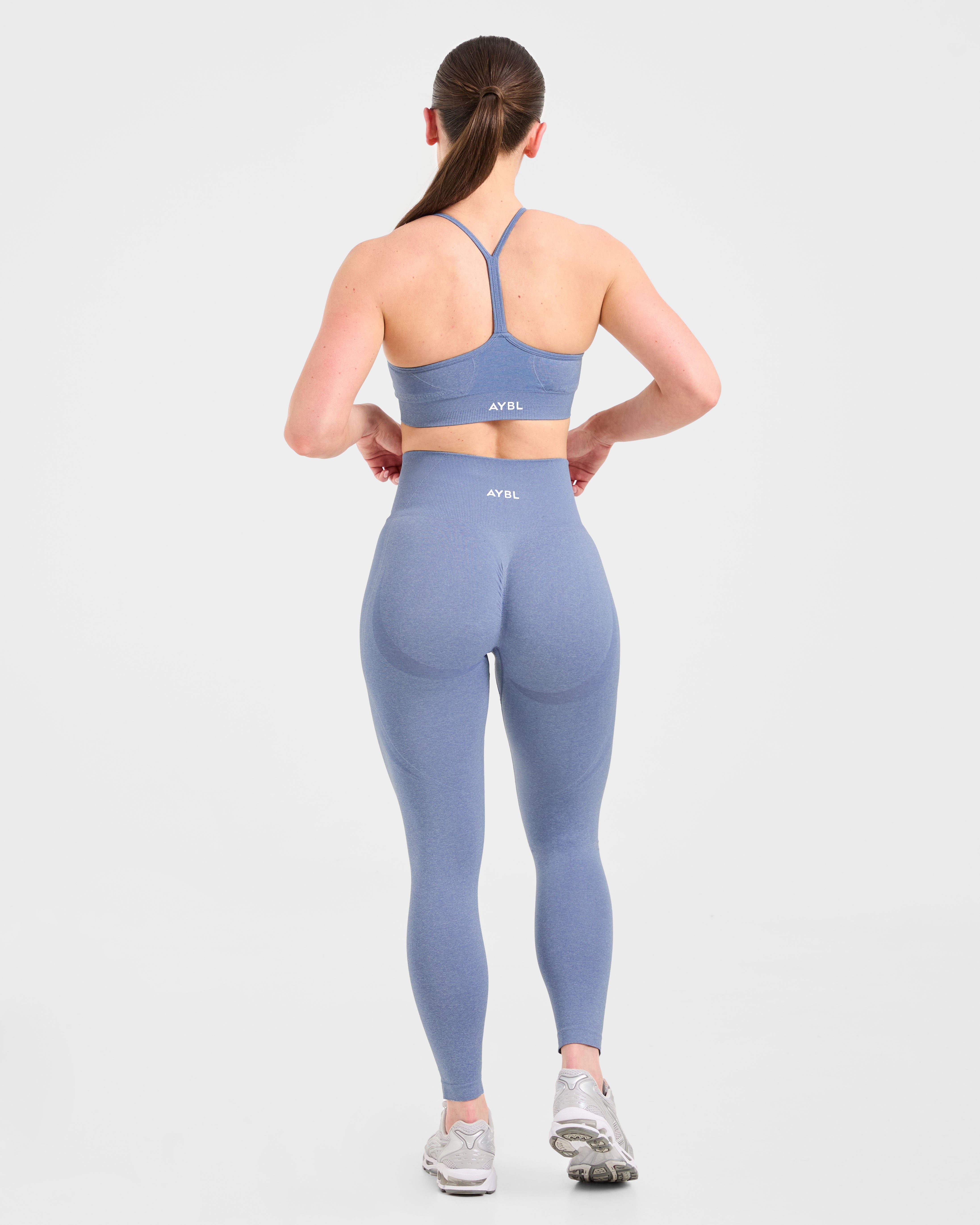 Empower Nahtloser Sport-BH – Blau meliert