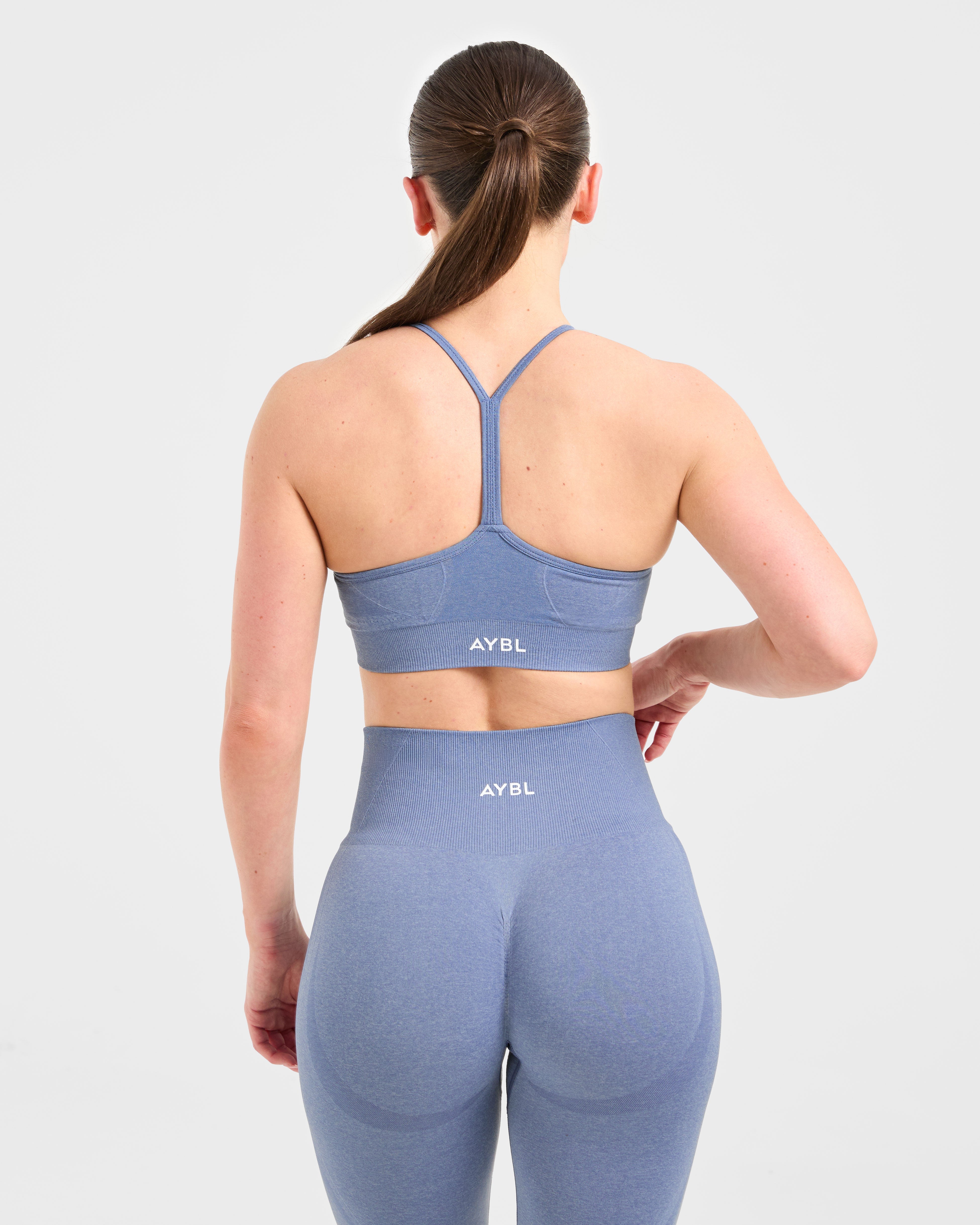 Empower Nahtloser Sport-BH – Blau meliert