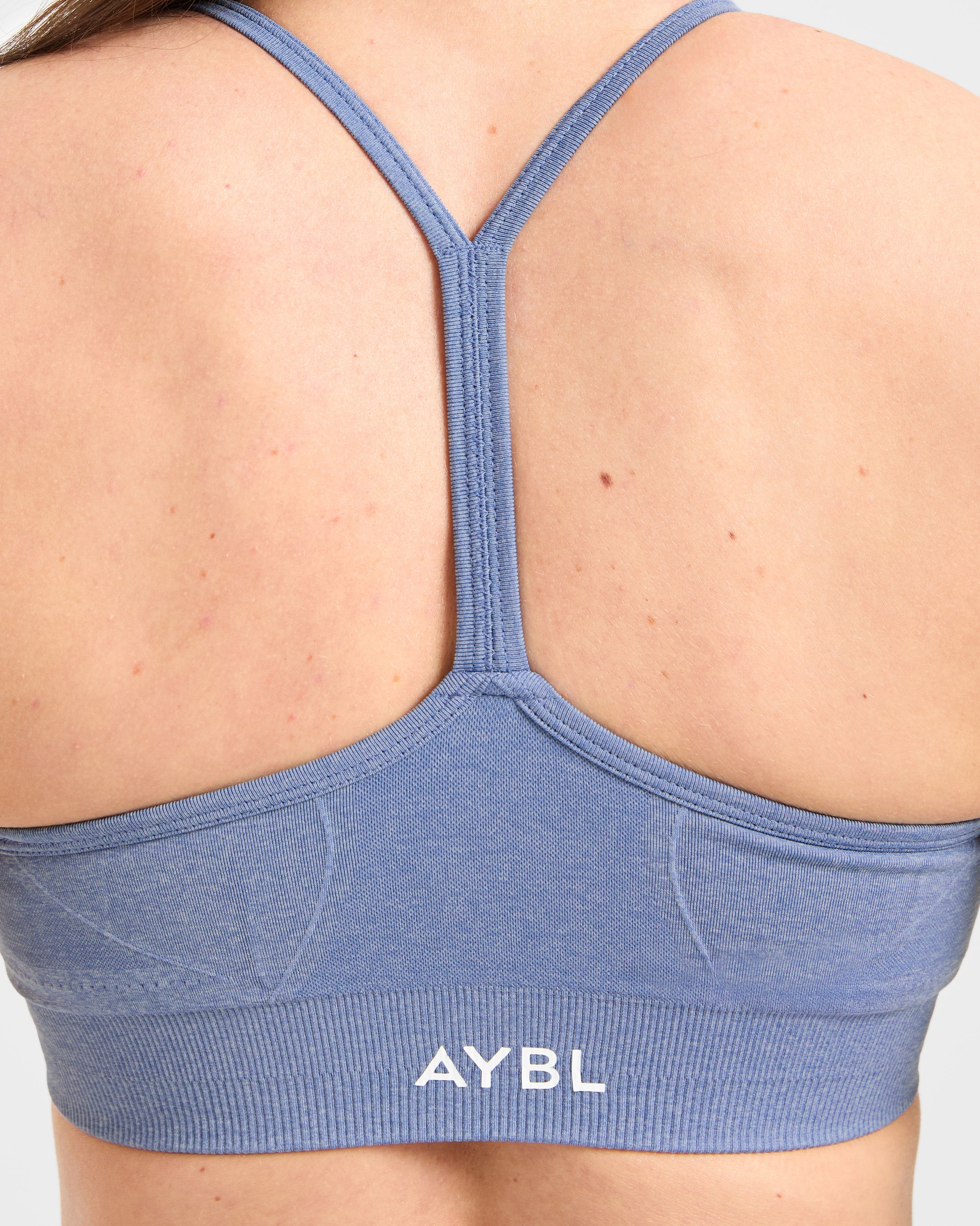 Empower Nahtloser Sport-BH – Blau meliert