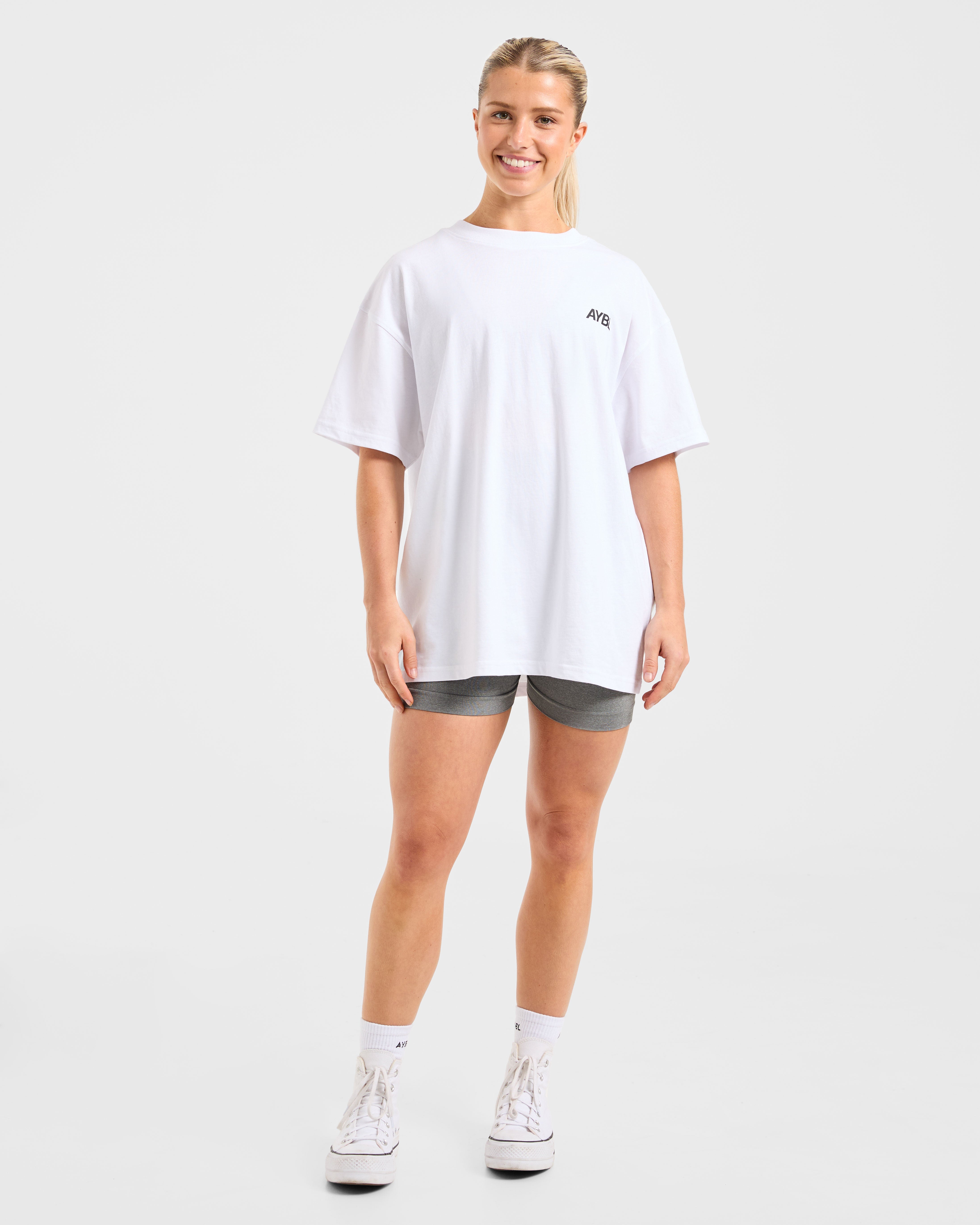 AYBL Sports Club Oversized T Shirt - White