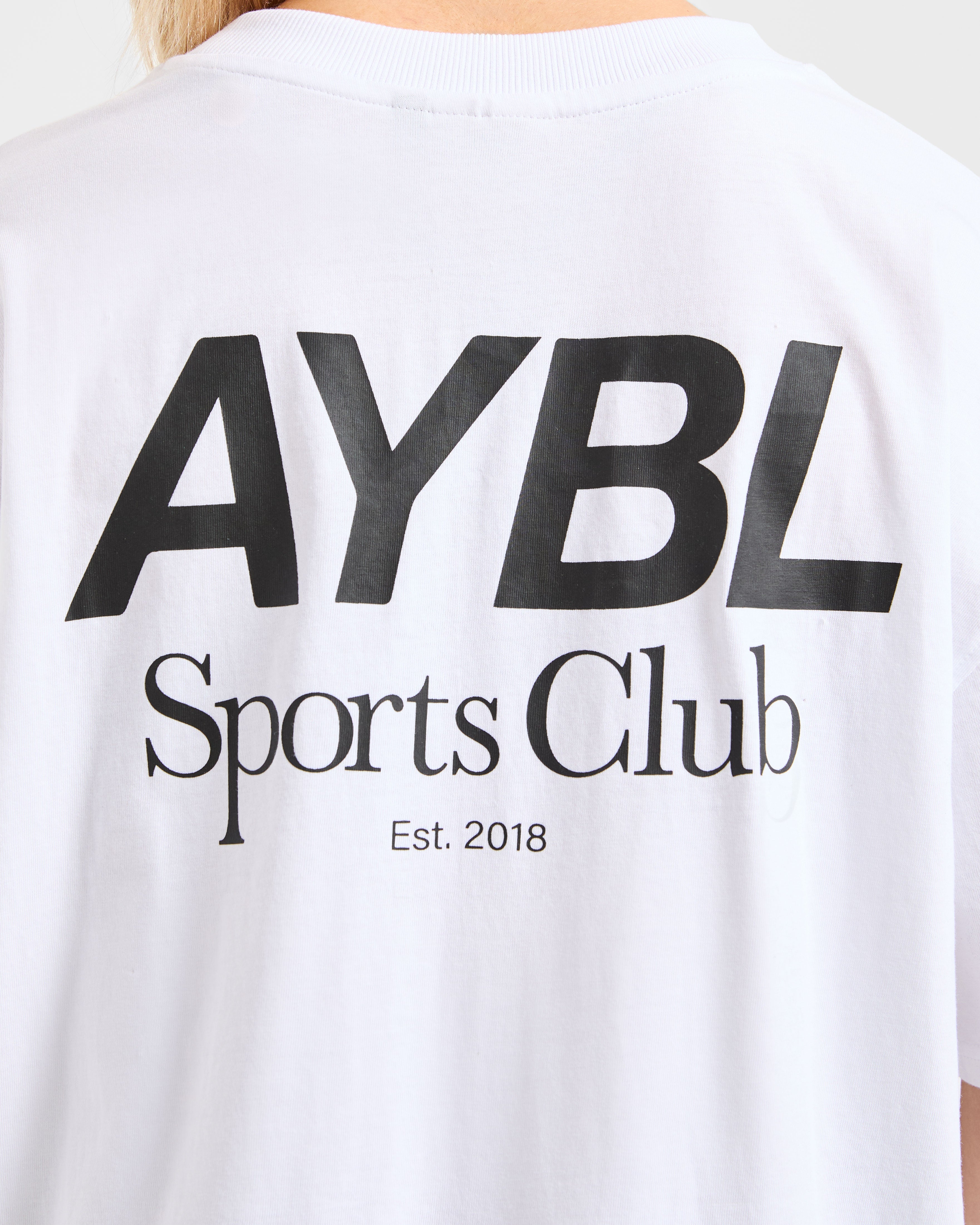 AYBL Sports Club Oversized T Shirt - White