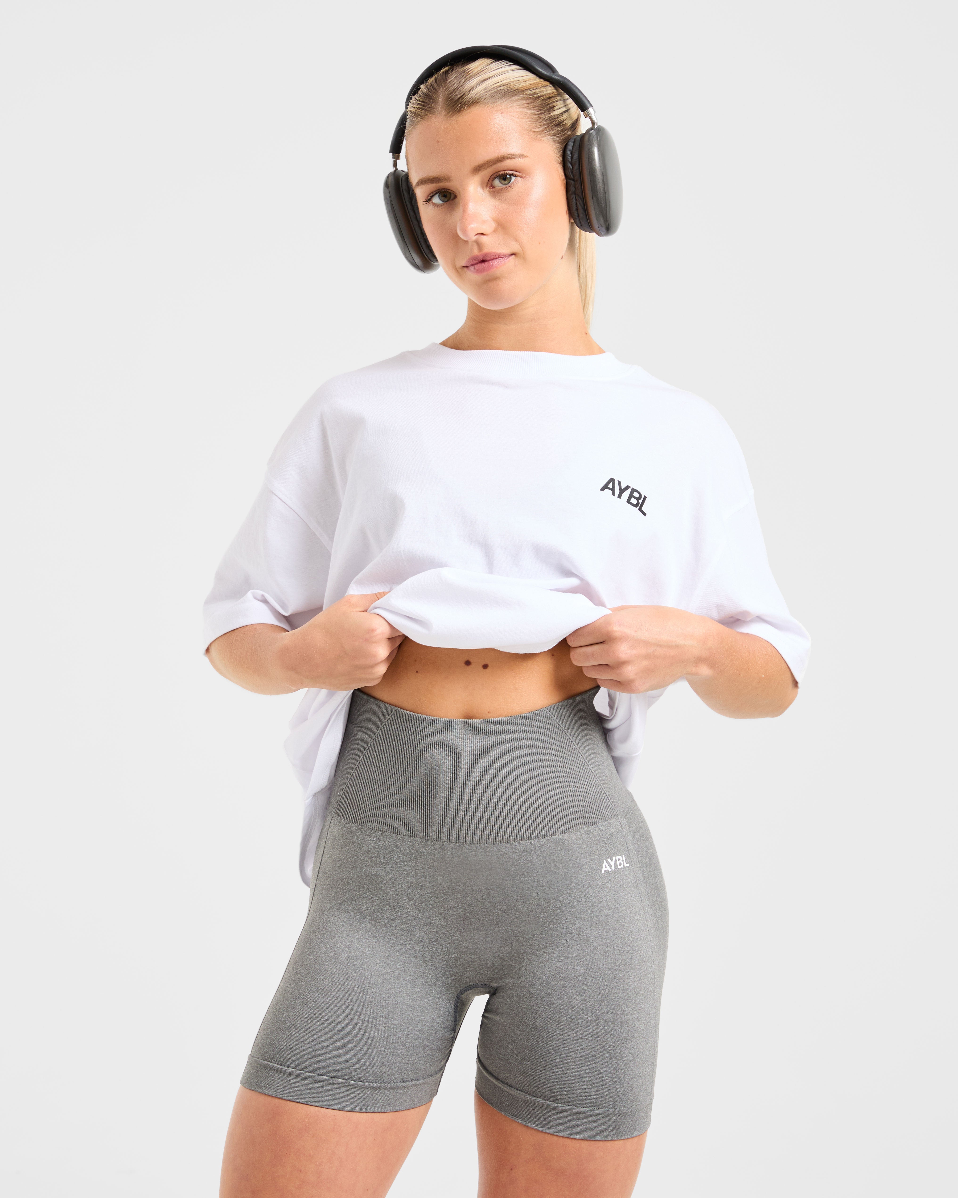 AYBL Sports Club Oversized T Shirt - White
