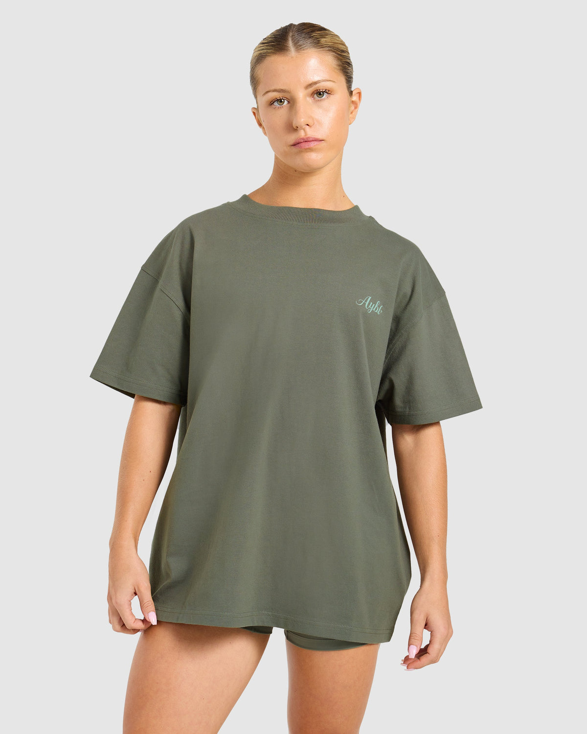 AYBL Gym Oversized T Shirt - Muted Khaki