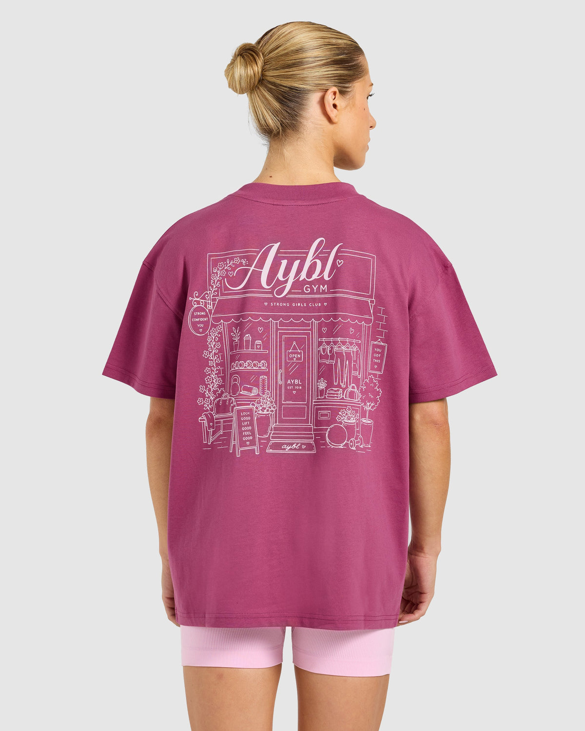 AYBL Gym Oversized T Shirt - Dusty Rose