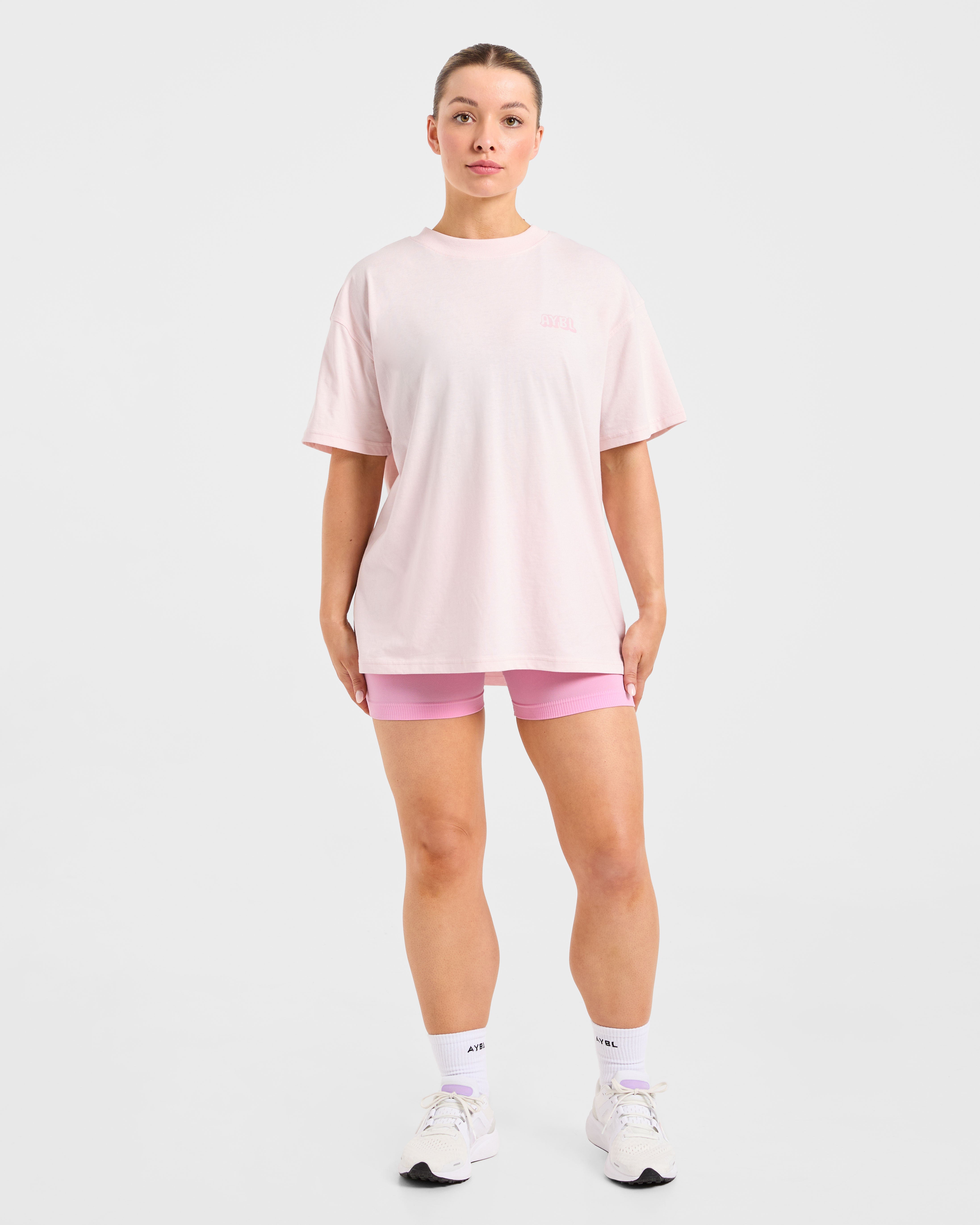 Gym Girl Era Oversized T Shirt - Pink