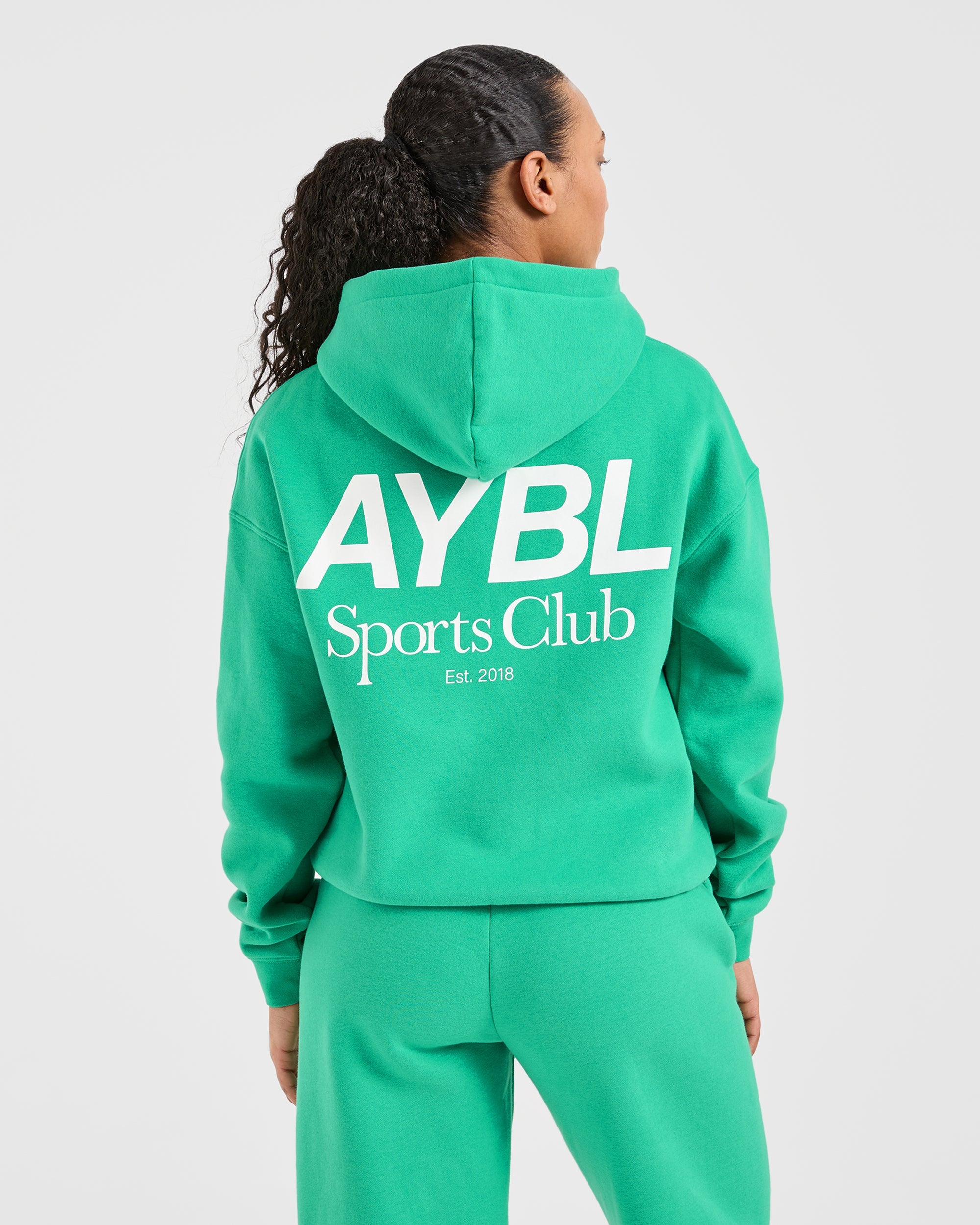 AYBL Sports Club Oversized Hoodie Racing Green