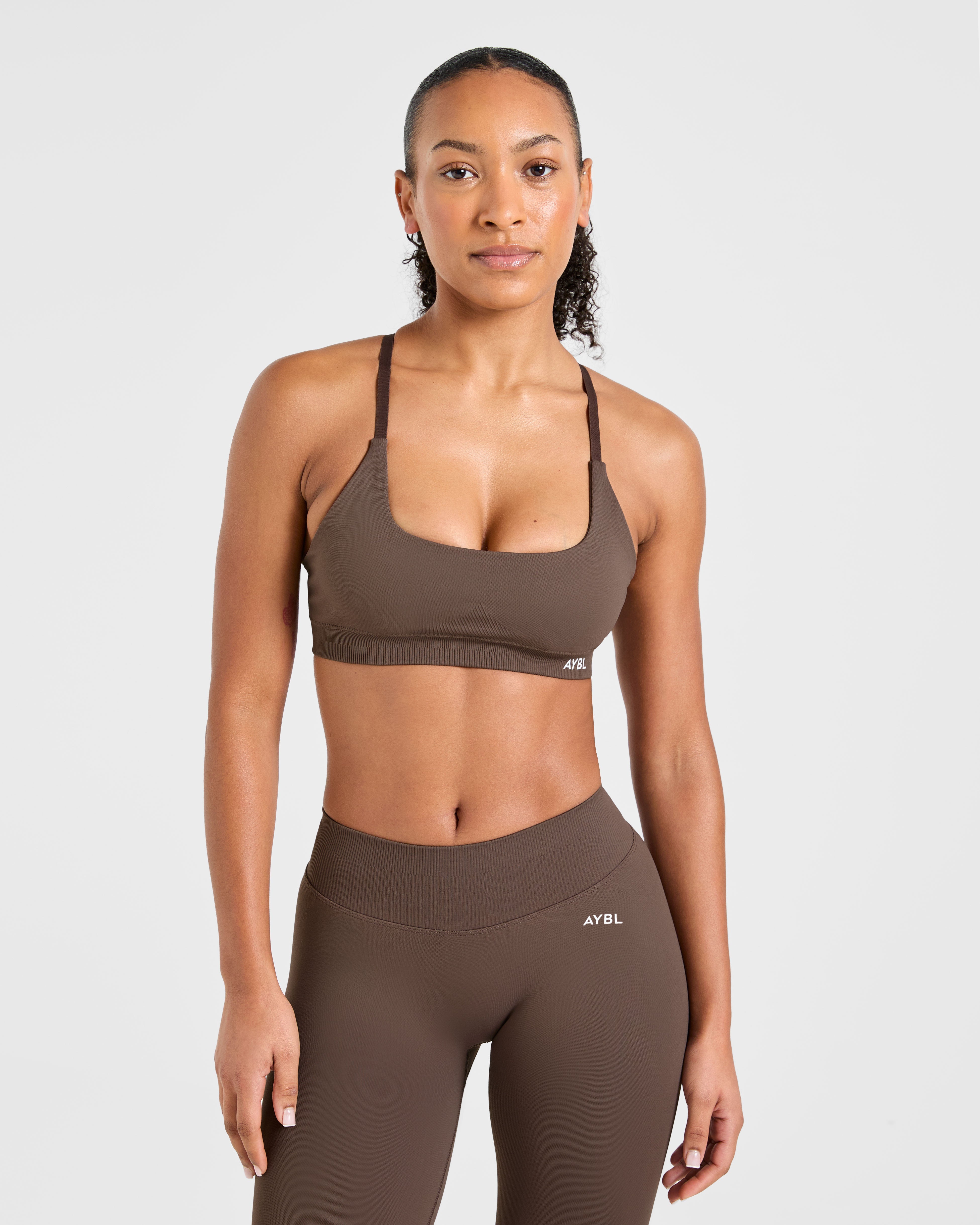 Enhance Seamless Sports Bra - Brown