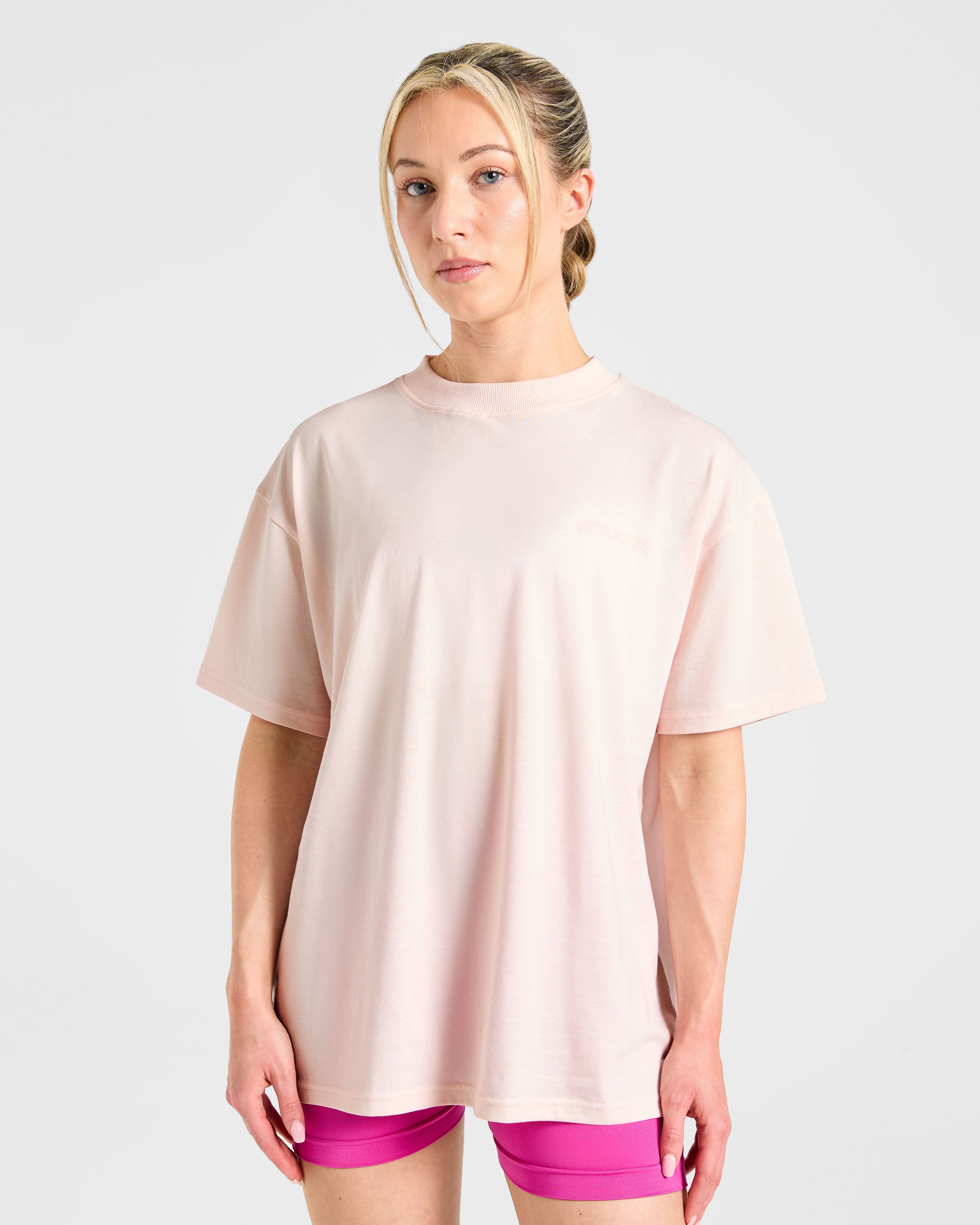 Varsity Dept. Oversized T Shirt - Pink