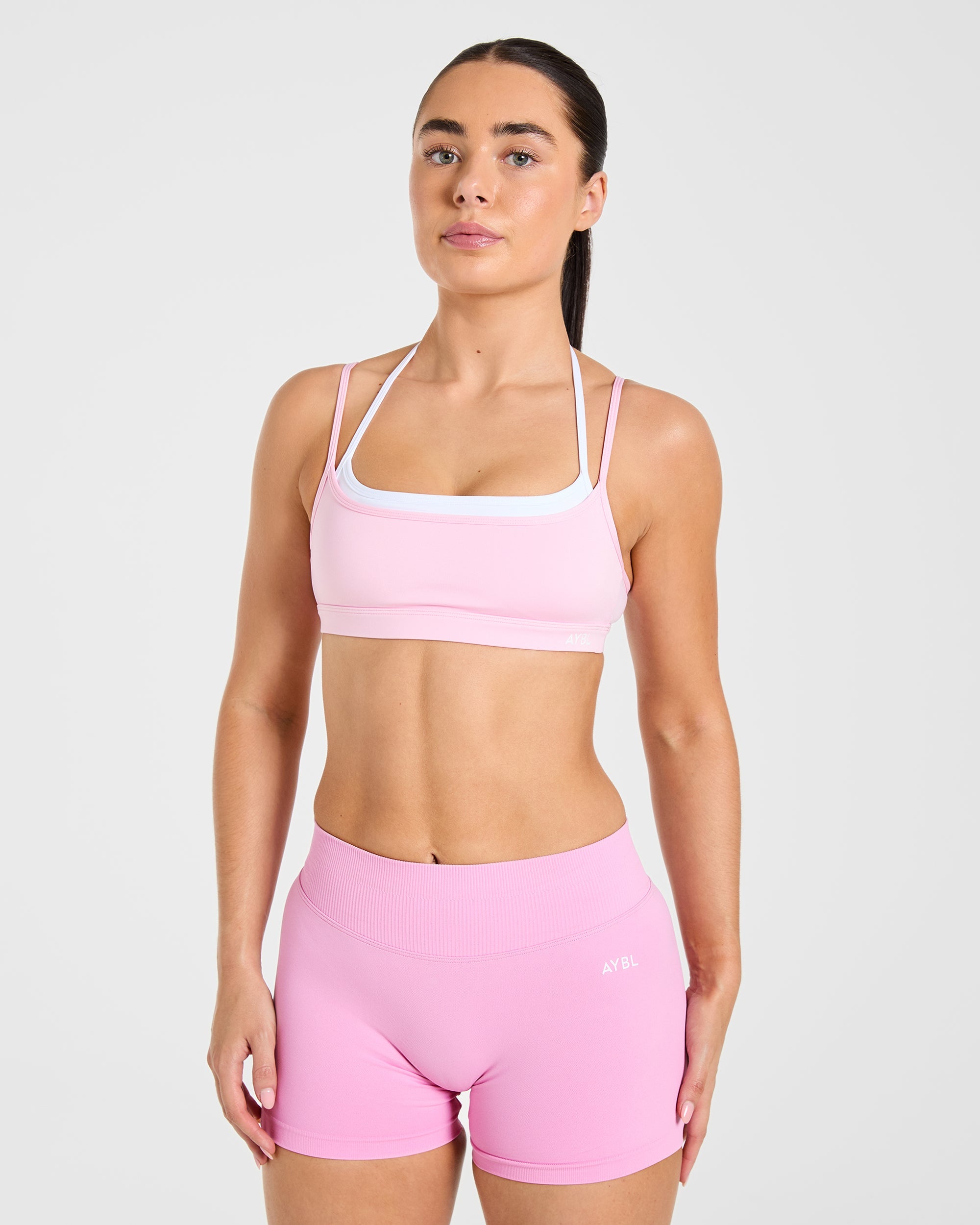 Essential Double Layer Sports Bra - Pink