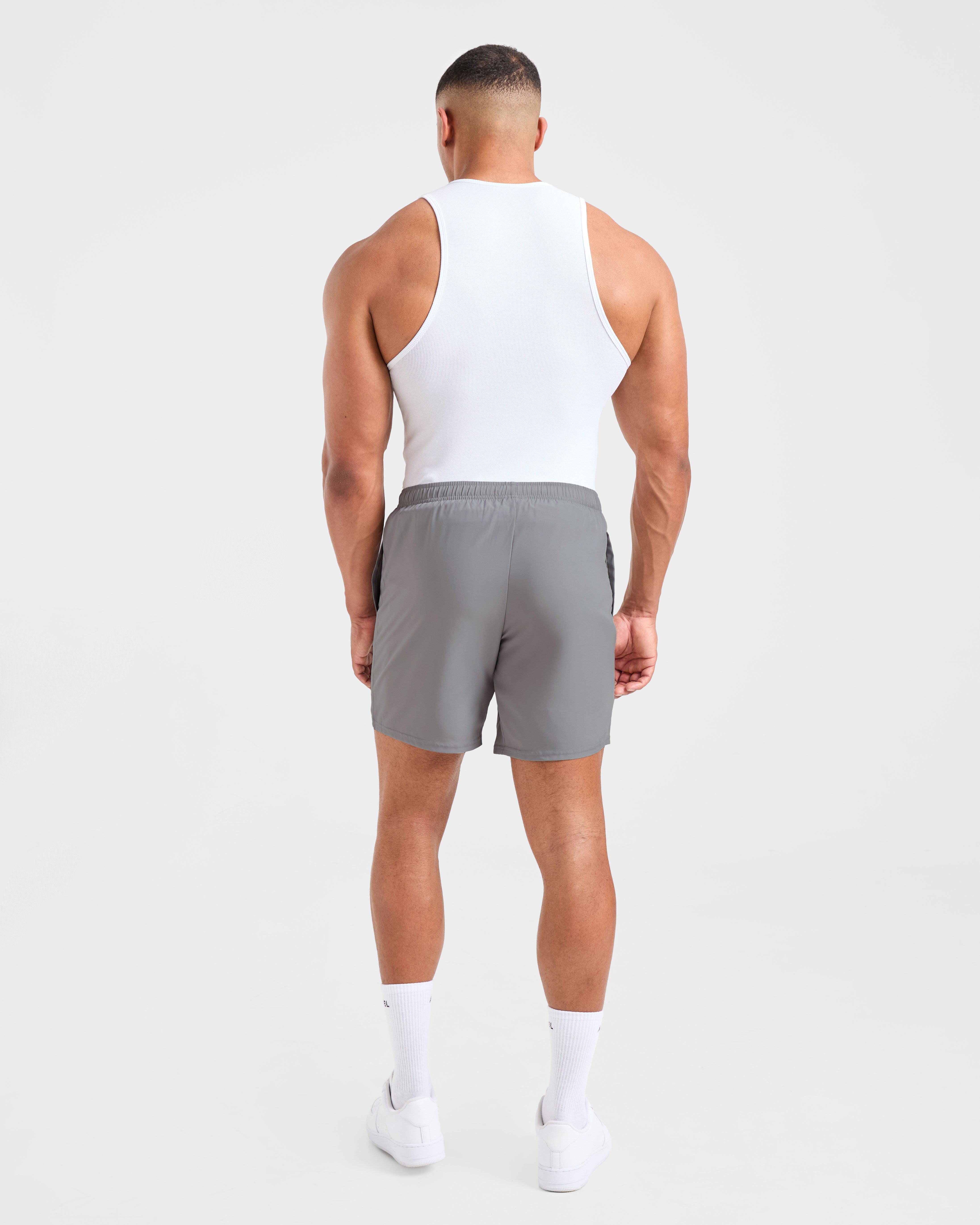 Muscle Ribbed Tank - White
