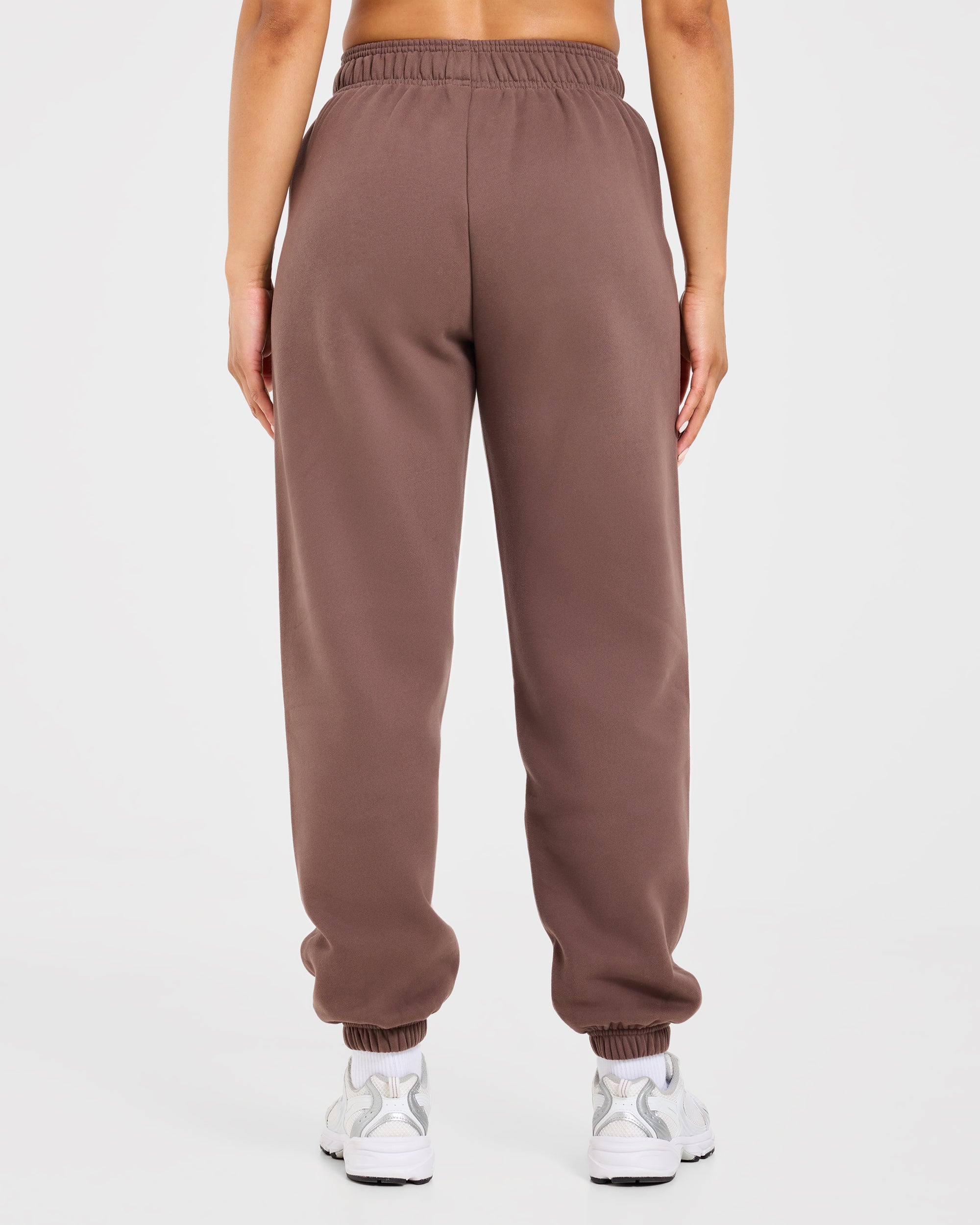 Varsity Applique Oversized Joggers - Brown