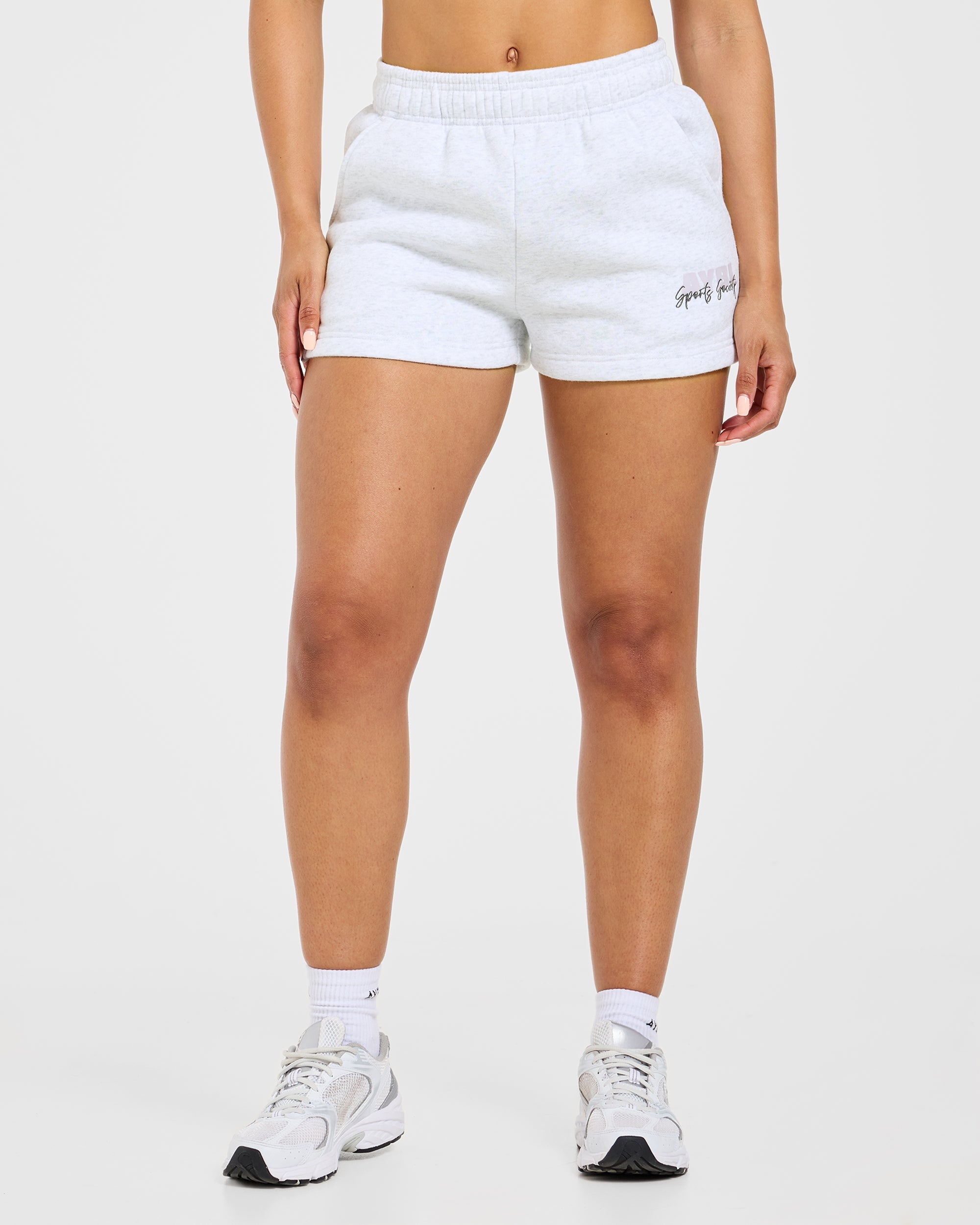 Sports Society Oversized Shorts - Heather Grey