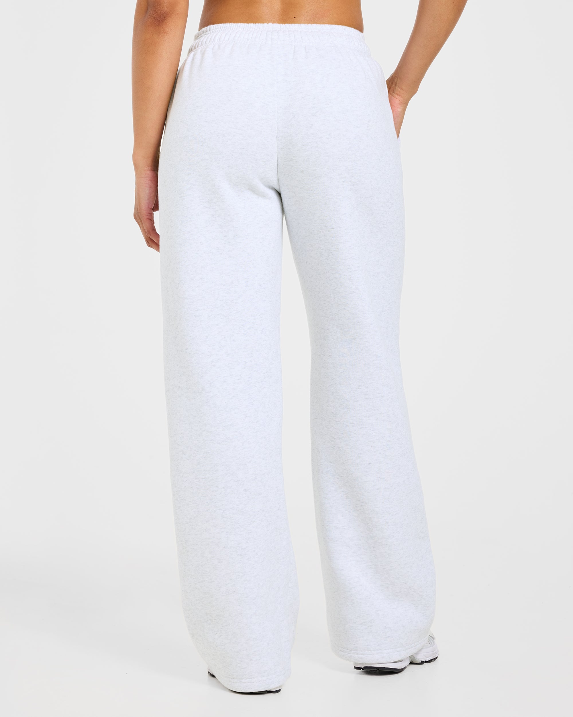 Sports Society Oversized Straight Leg Joggers - Heather Grey