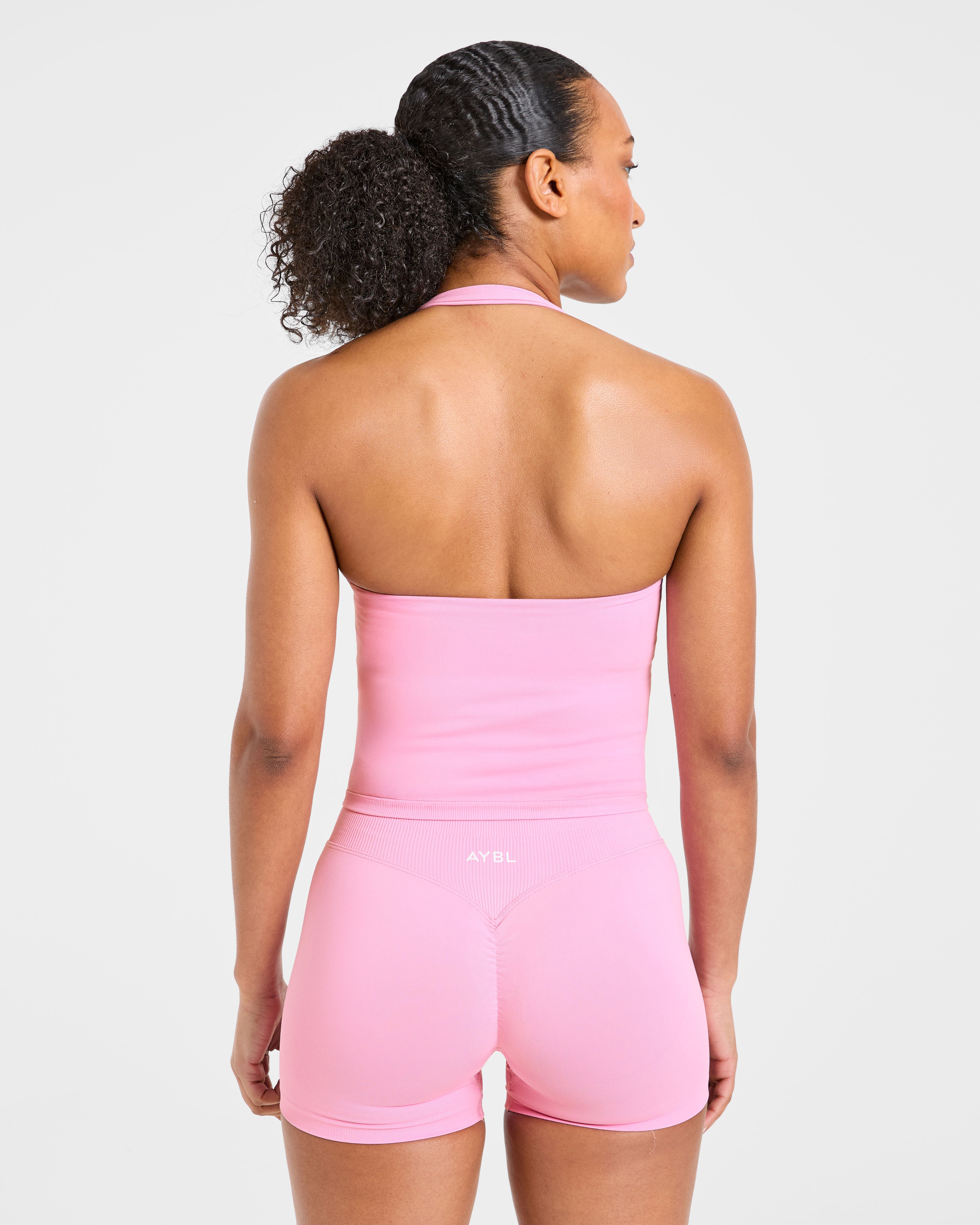 Enhance Seamless Halterneck Top - Sugar Pink
