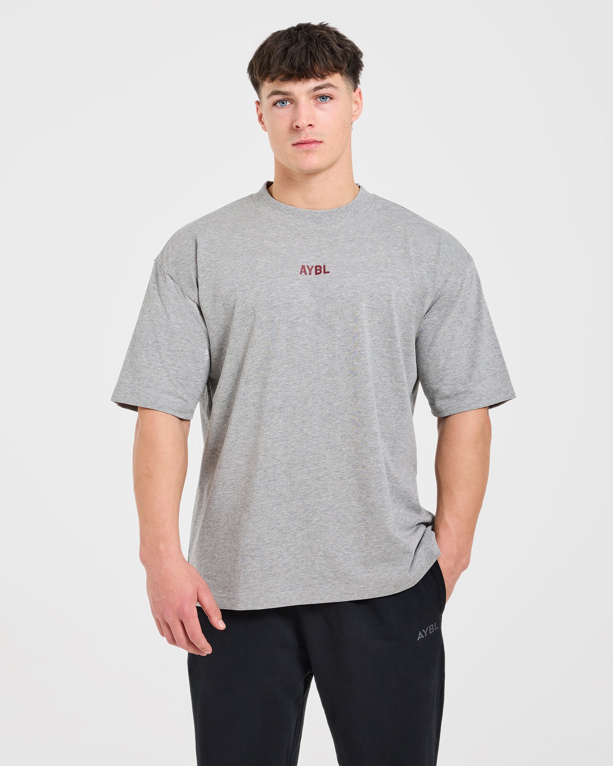 Cam Kissel x Persist Oversized T Shirt - Mid Grey Marl