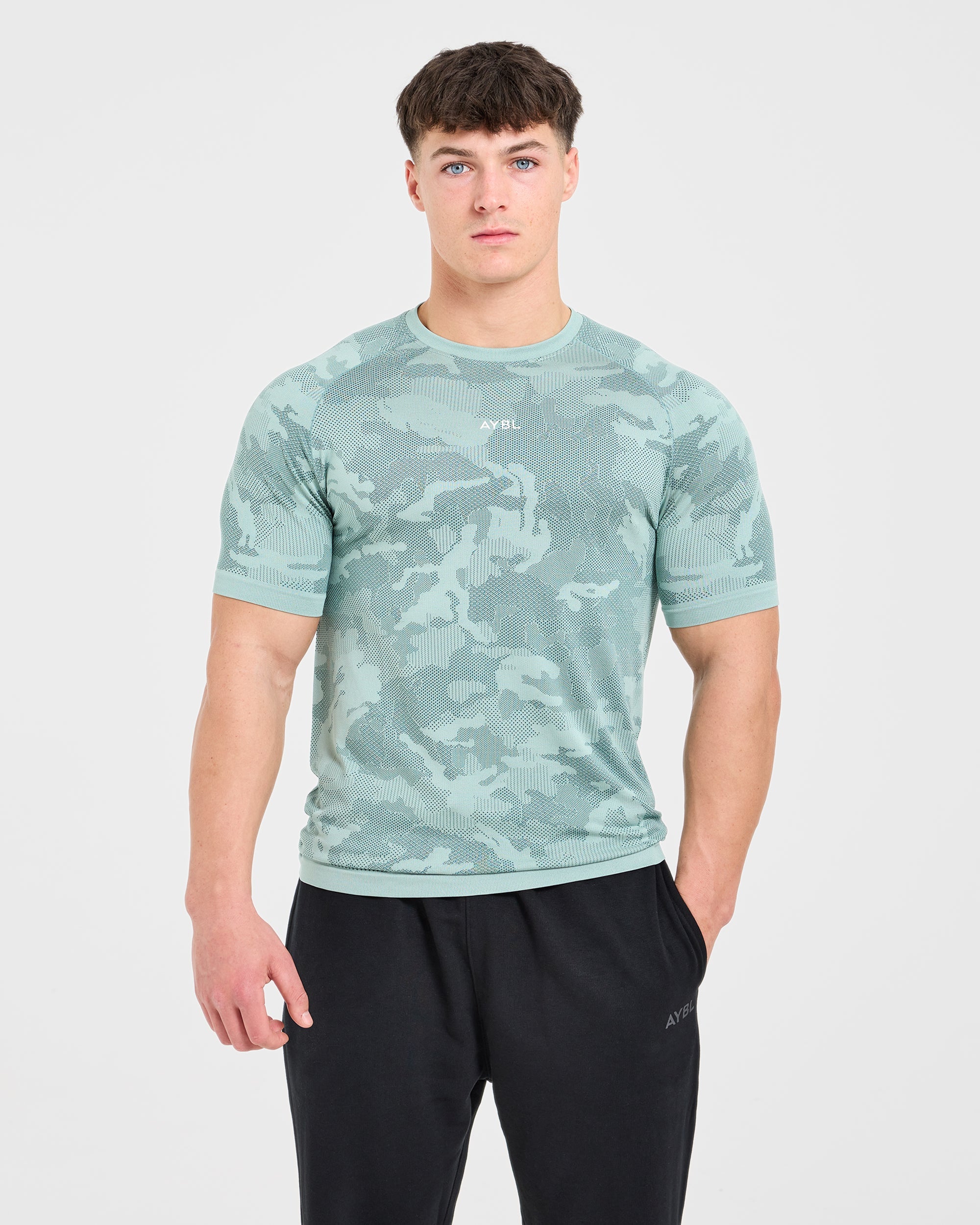 Camo Seamless T Shirt - Mist Sage