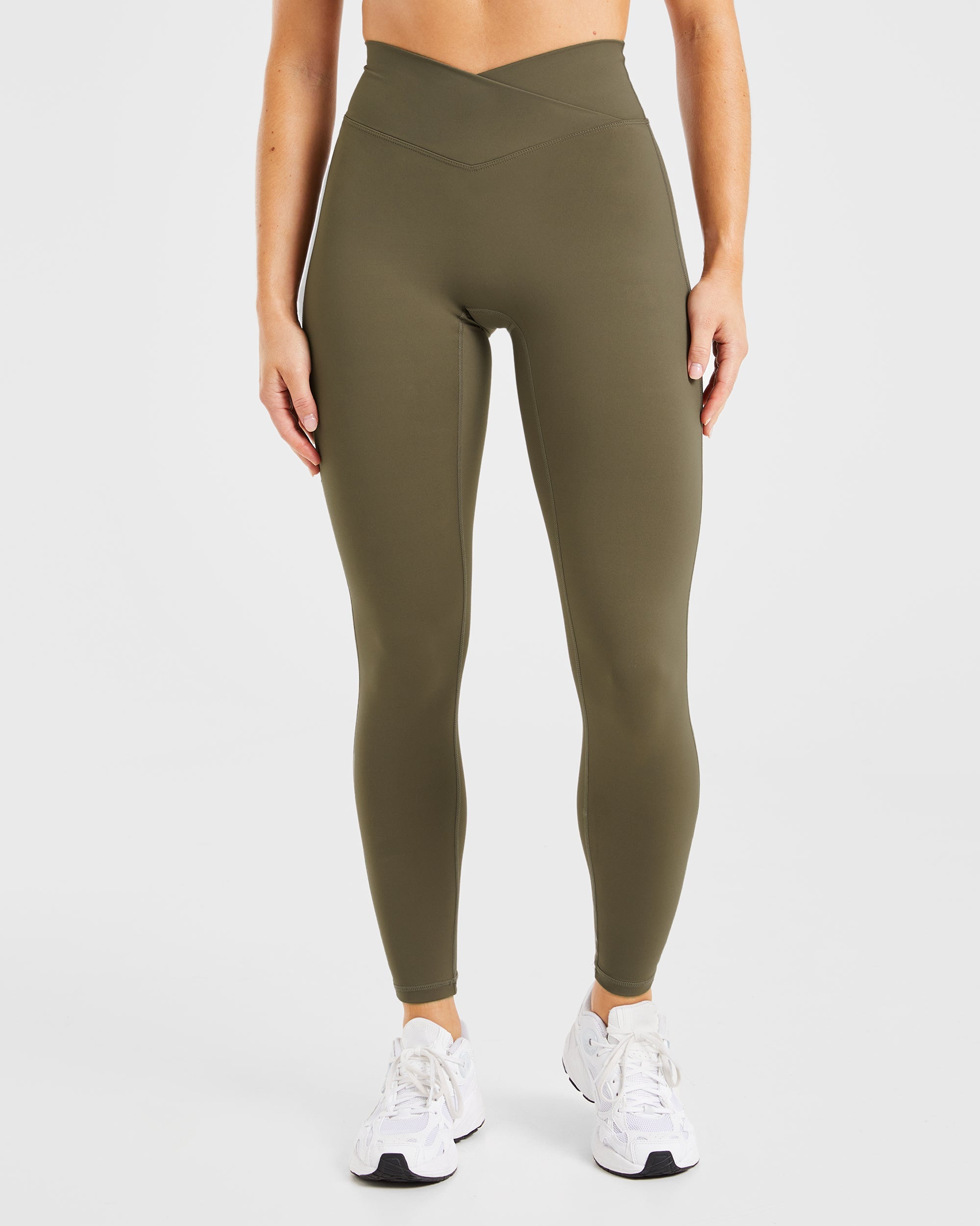 Sculpt Wrap Leggings Deep Khaki