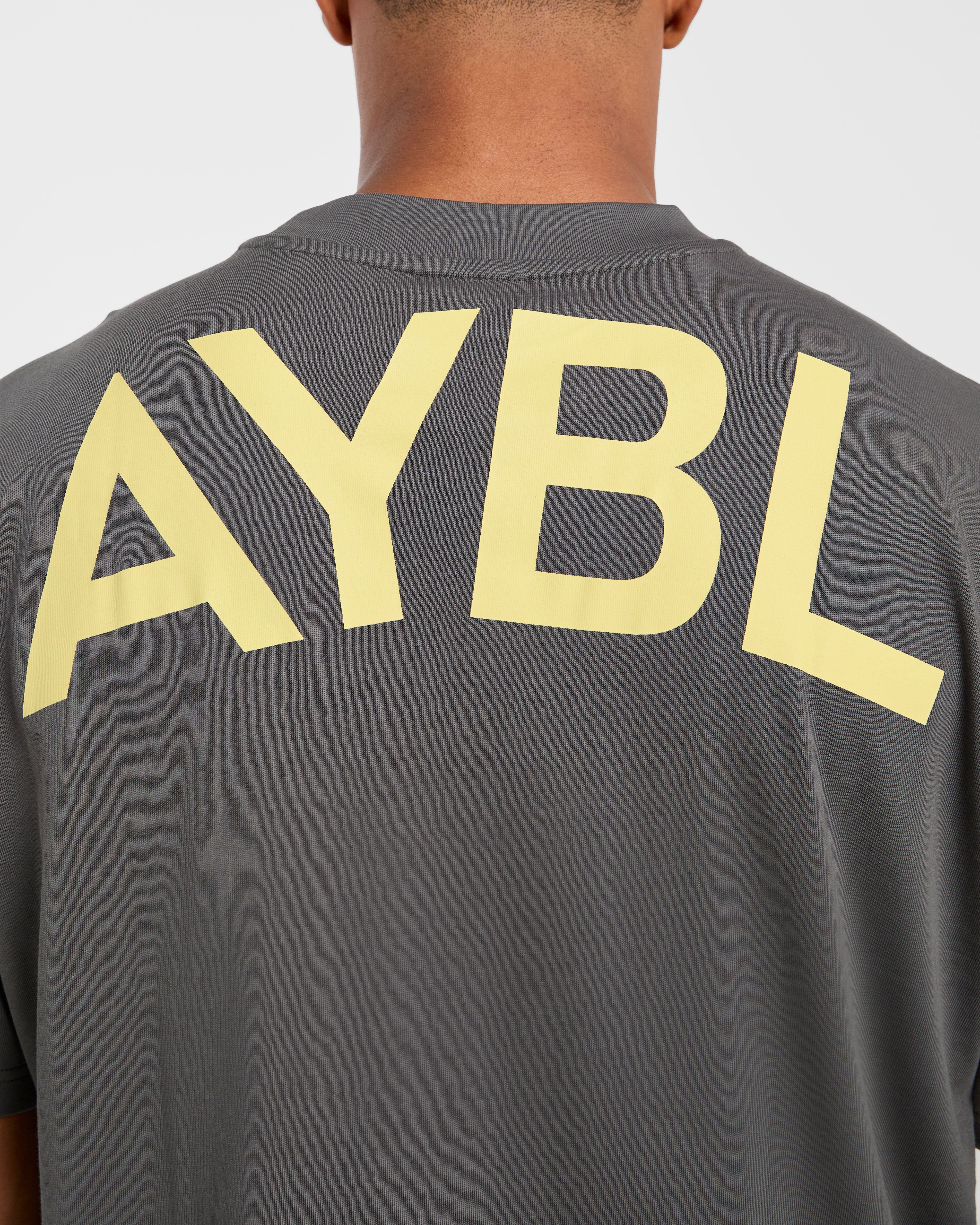 Essential Oversized T Shirt - Charcoal/Butter