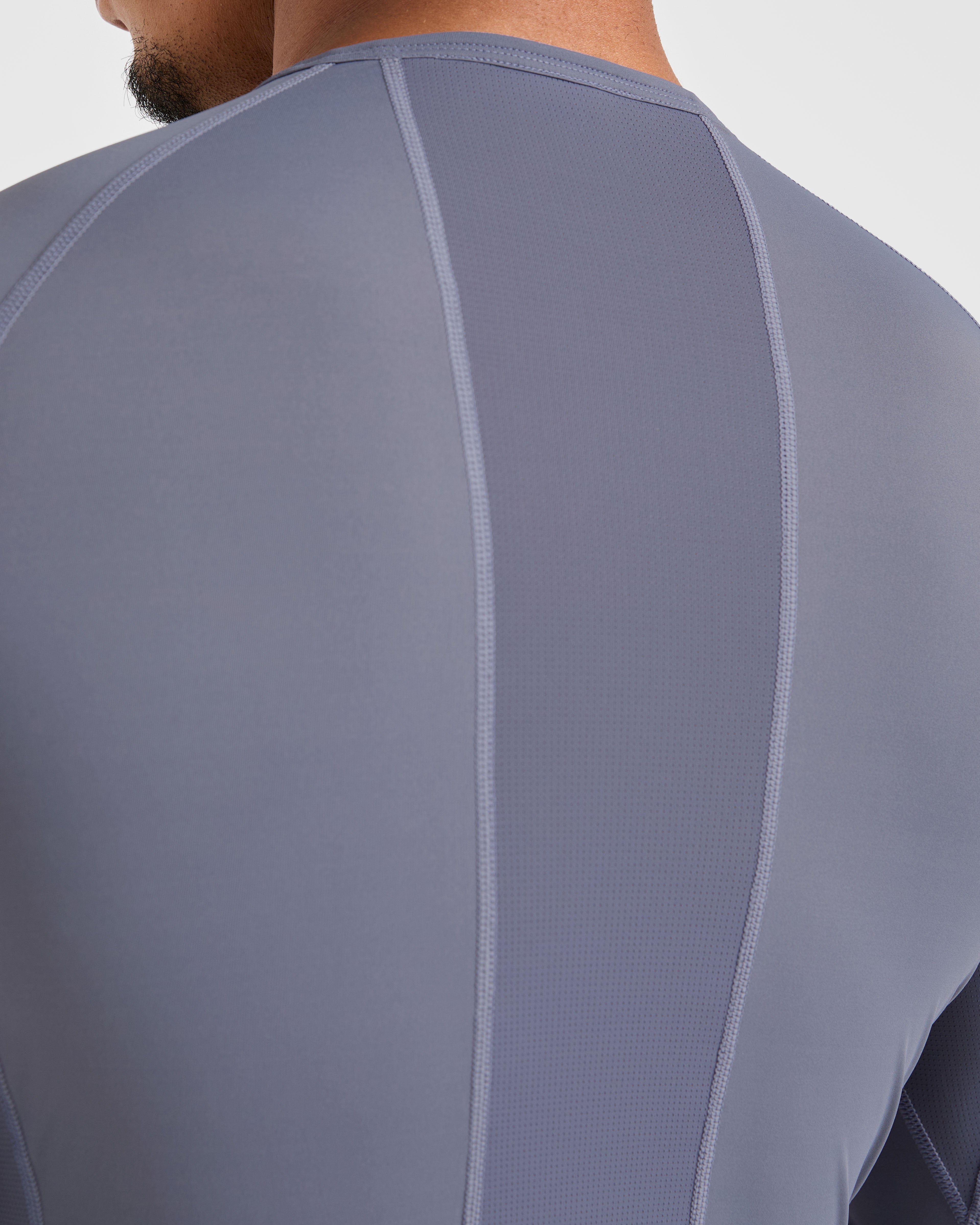 Compression Long Sleeve T Shirt - Slate Grey