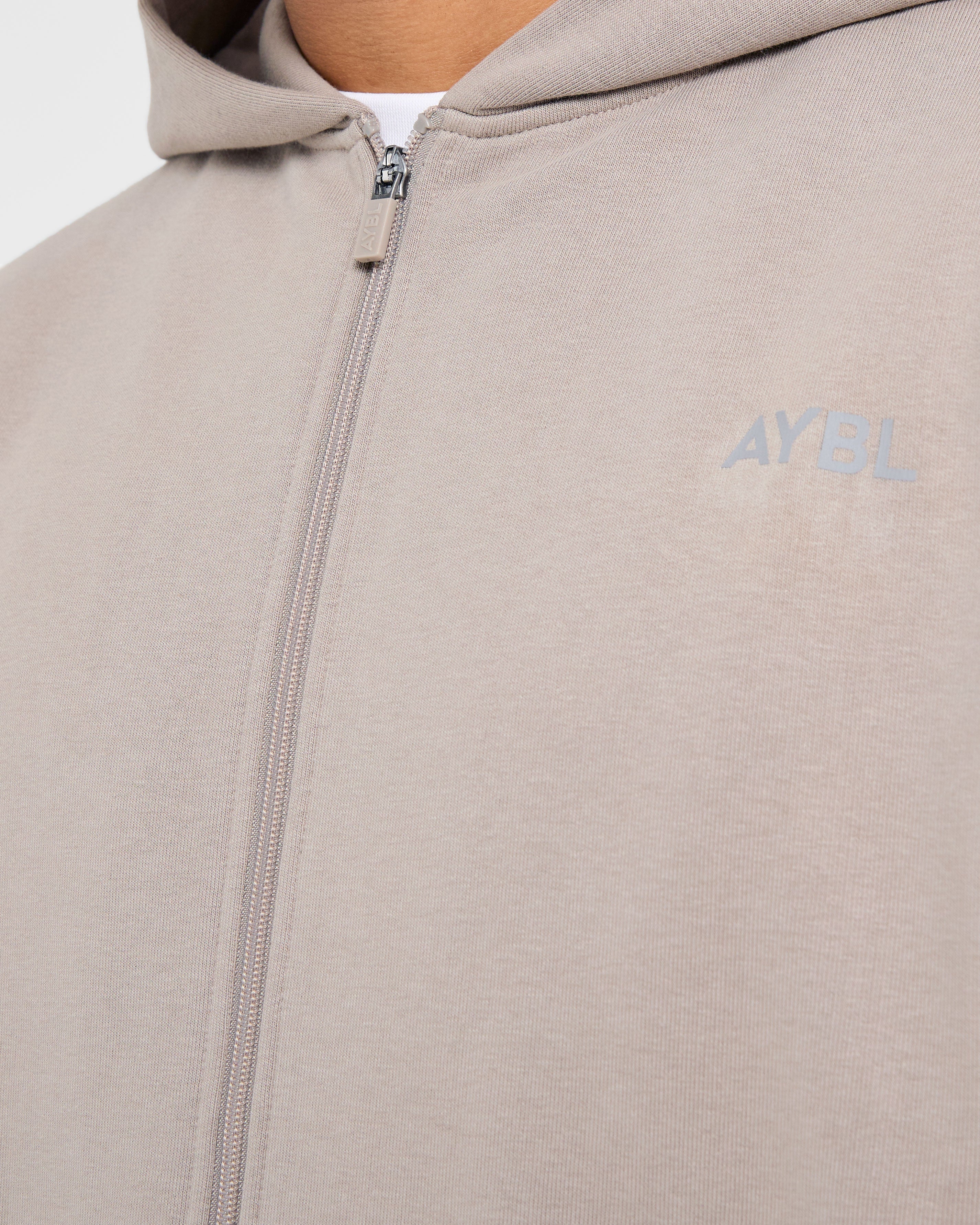 Craft Oversized Zip Up Hoodie - Fog