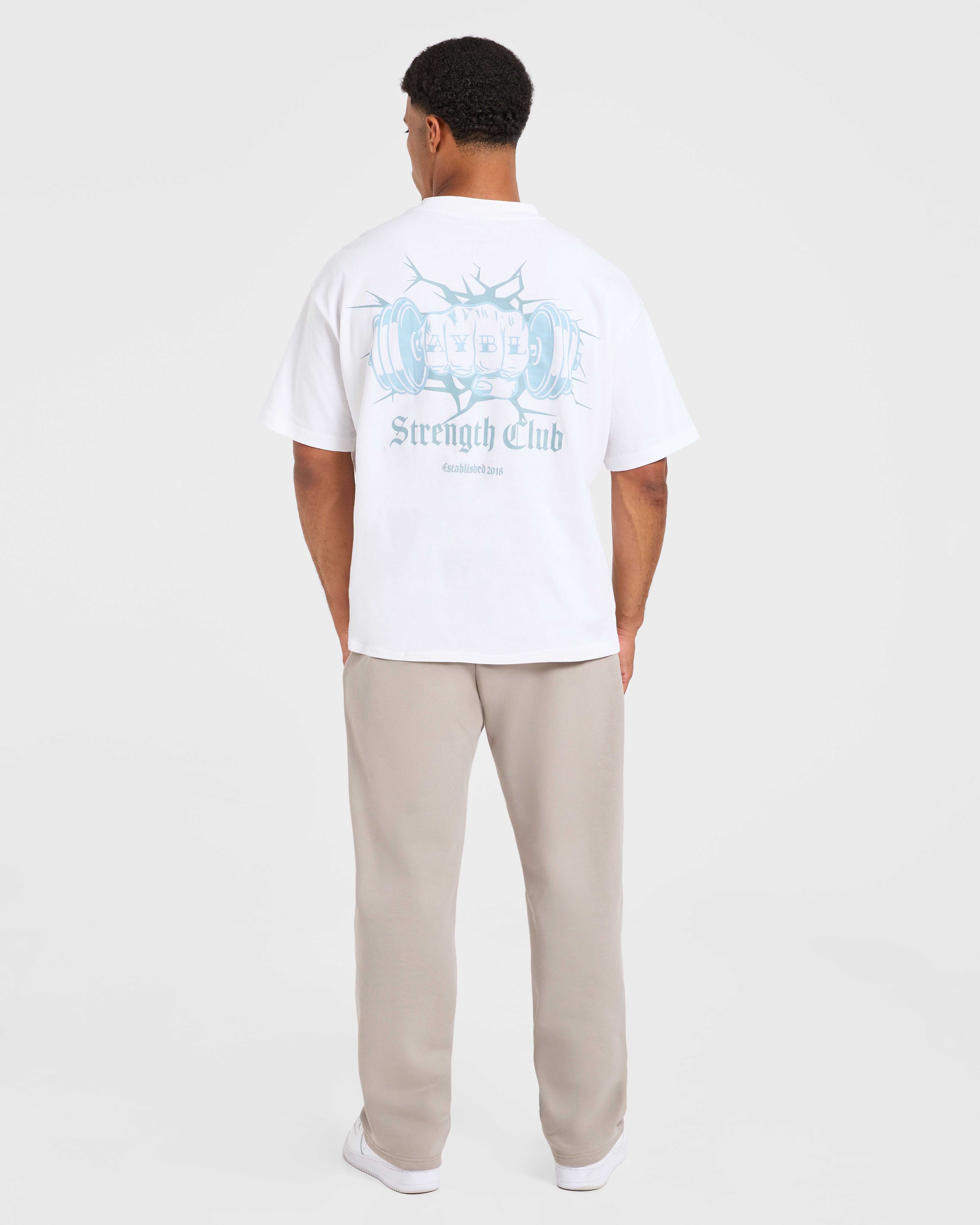 Essential Oversized Straight Leg Joggers - Stone