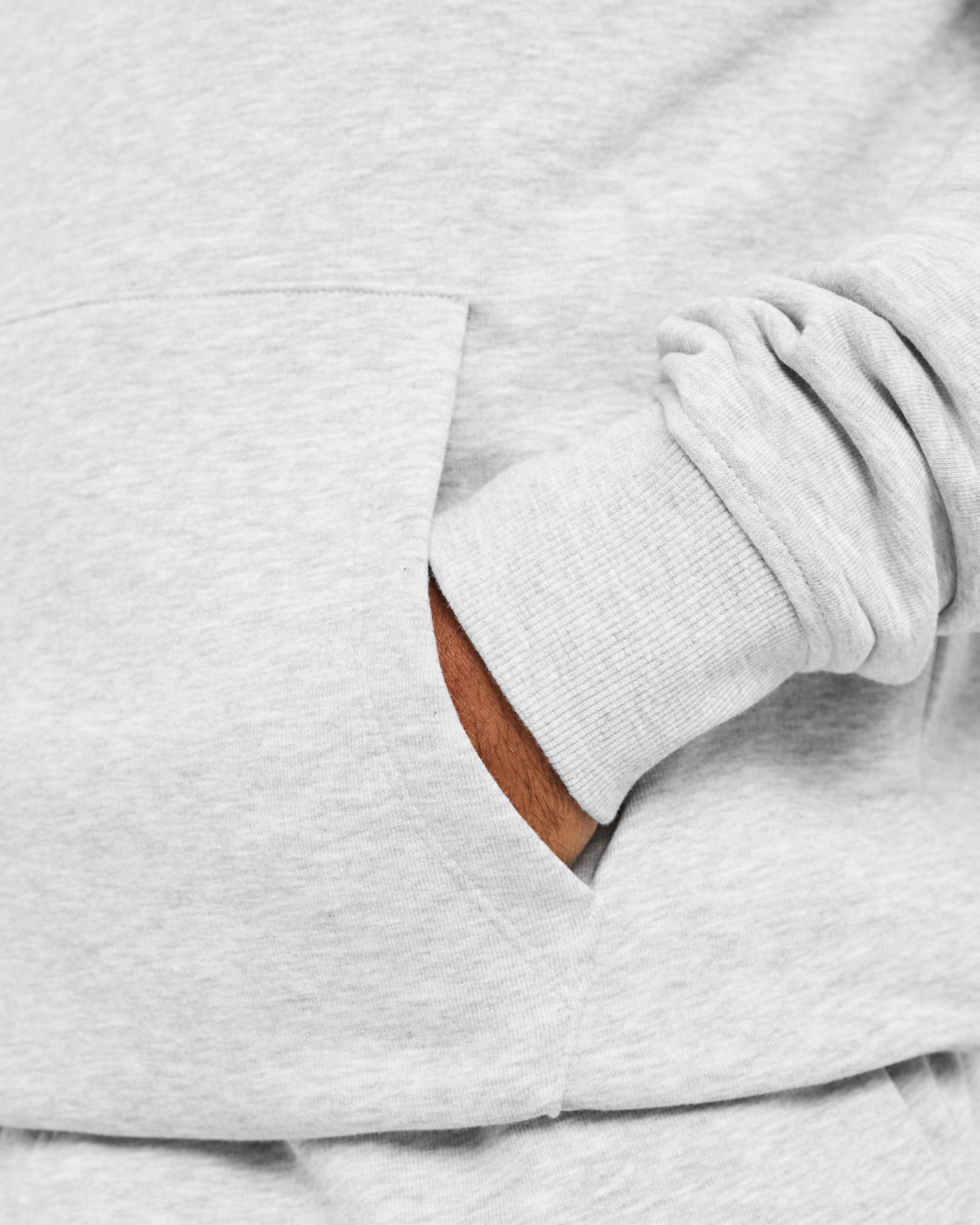 Essential Lightweight Hoodie - Grey Marl