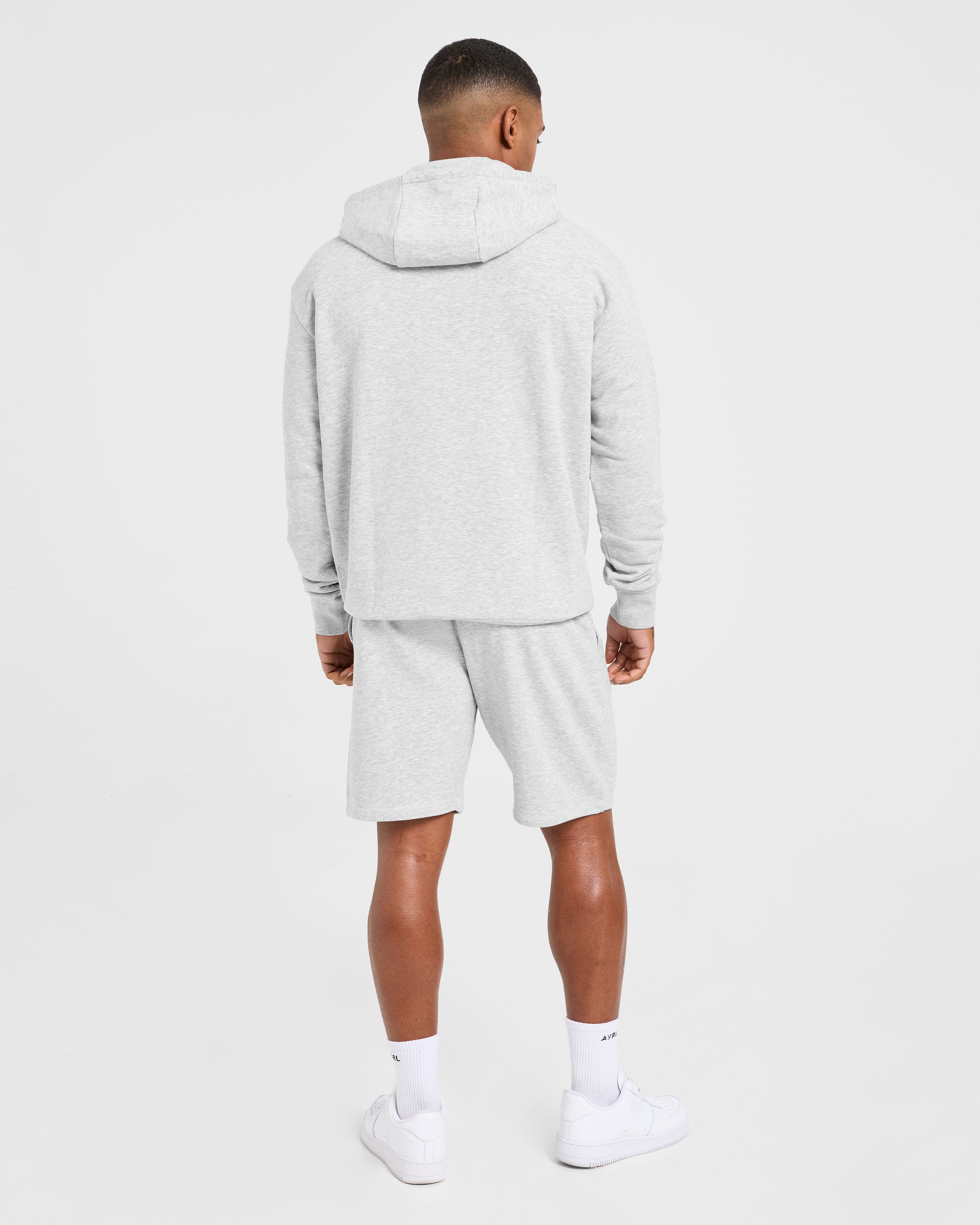 Essential Lightweight Hoodie - Grey Marl