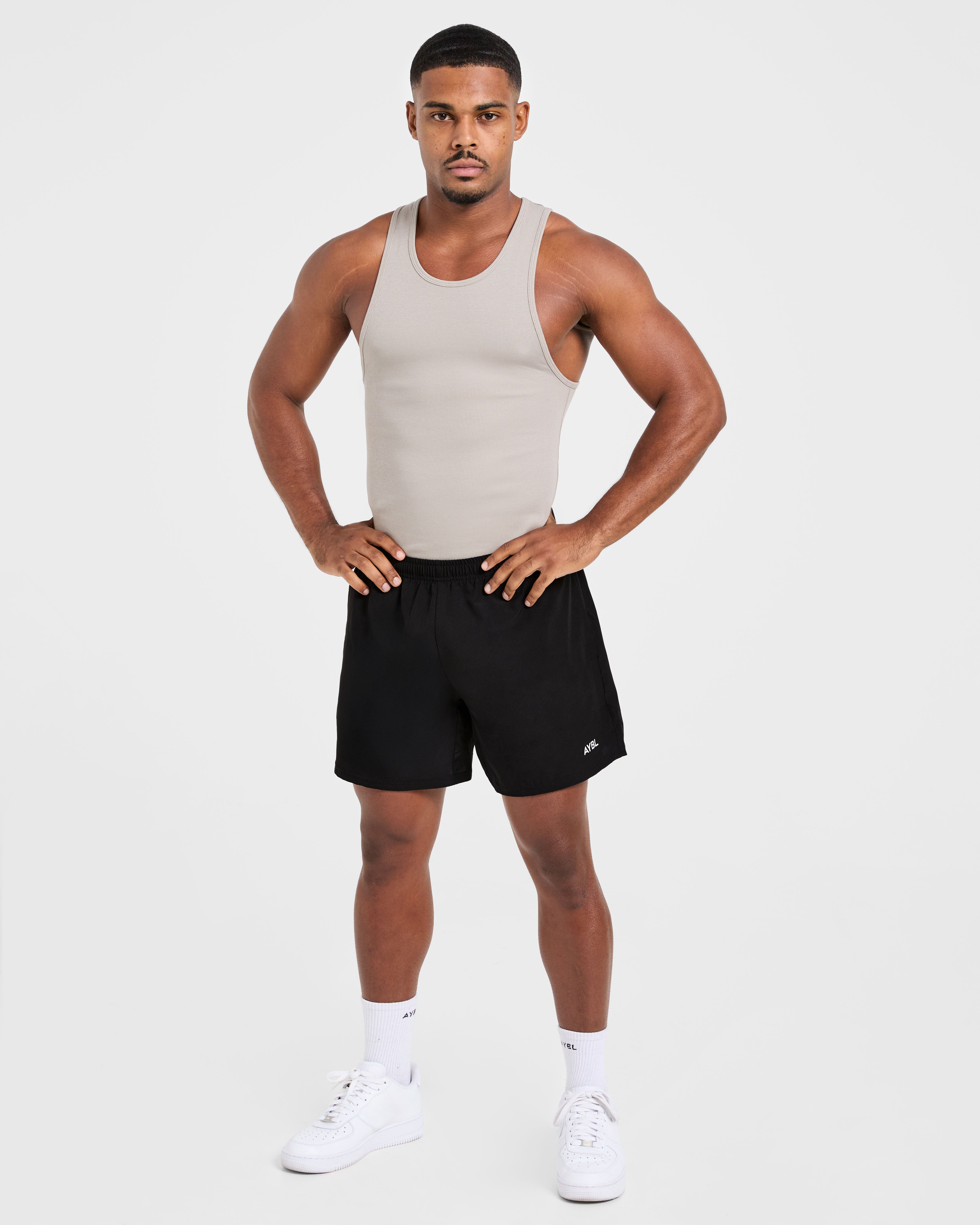 Muscle Ribbed Tank - Cloud Grey