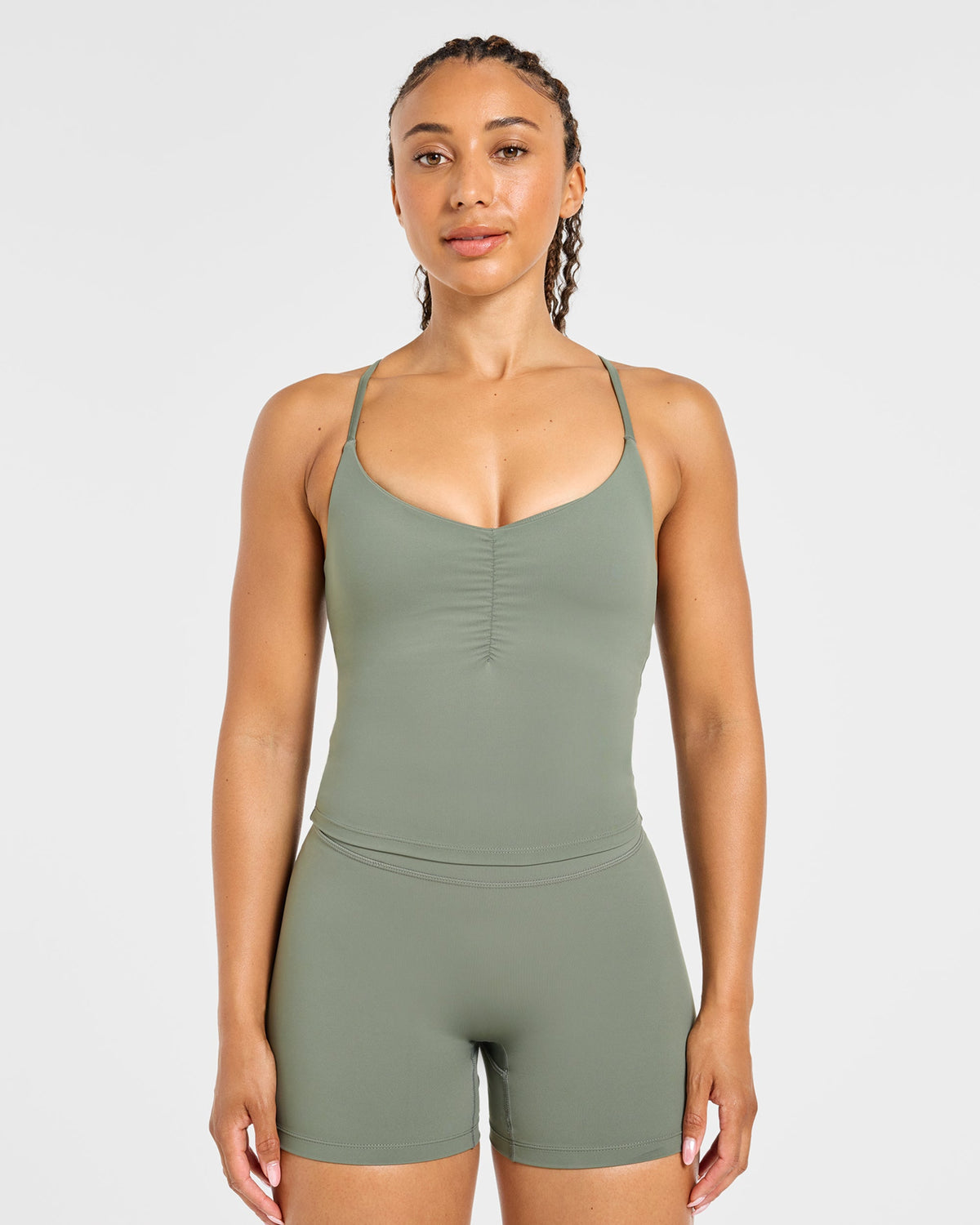 Physique Tank Top - Muted Khaki