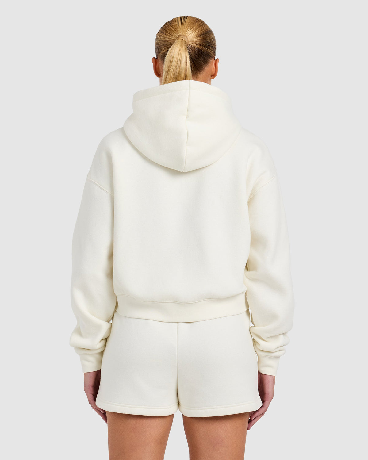 Varsity 2.0 Boxy Zip Up Hoodie - Off White