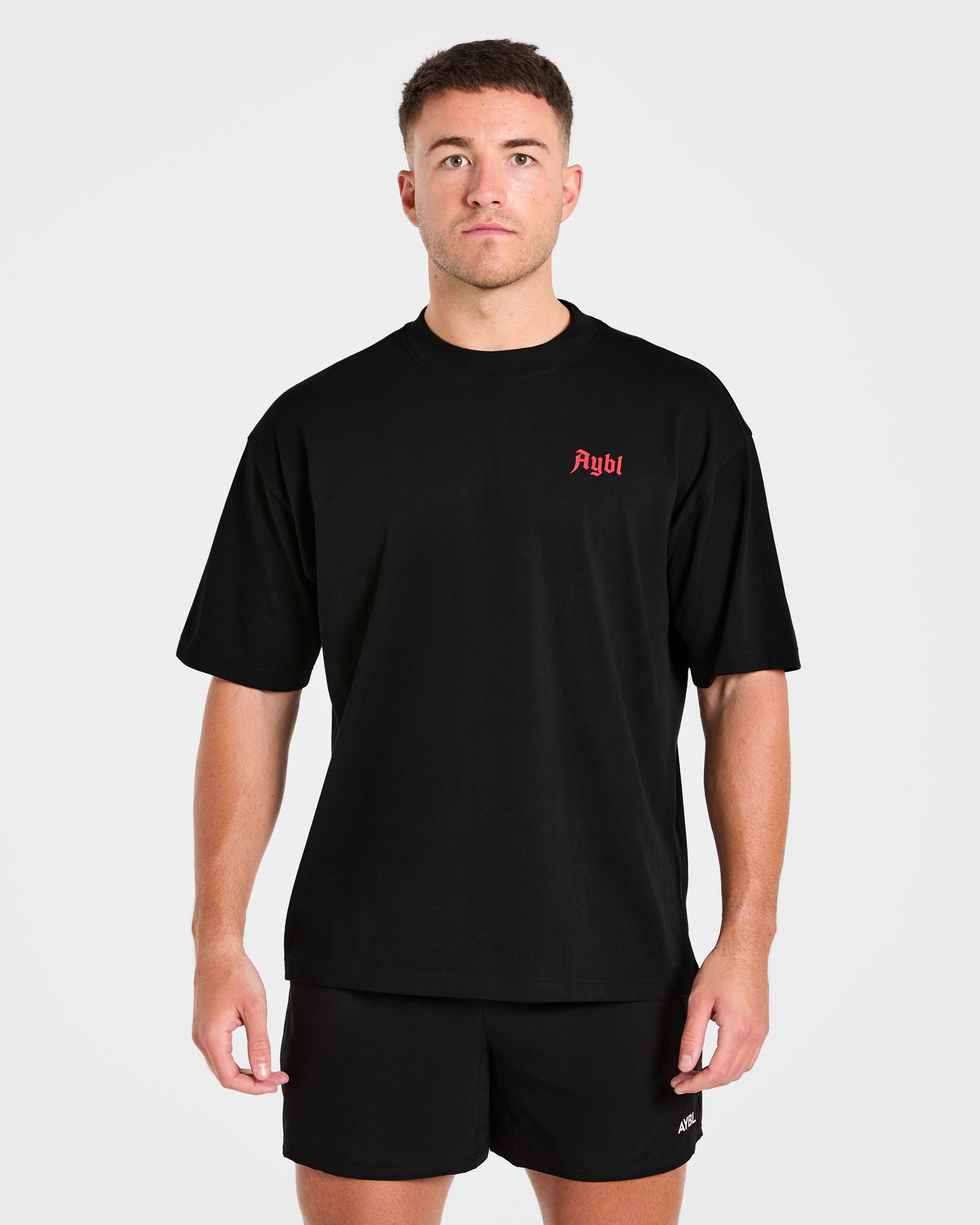 Built for Lifters Oversized T Shirt - Black/Red