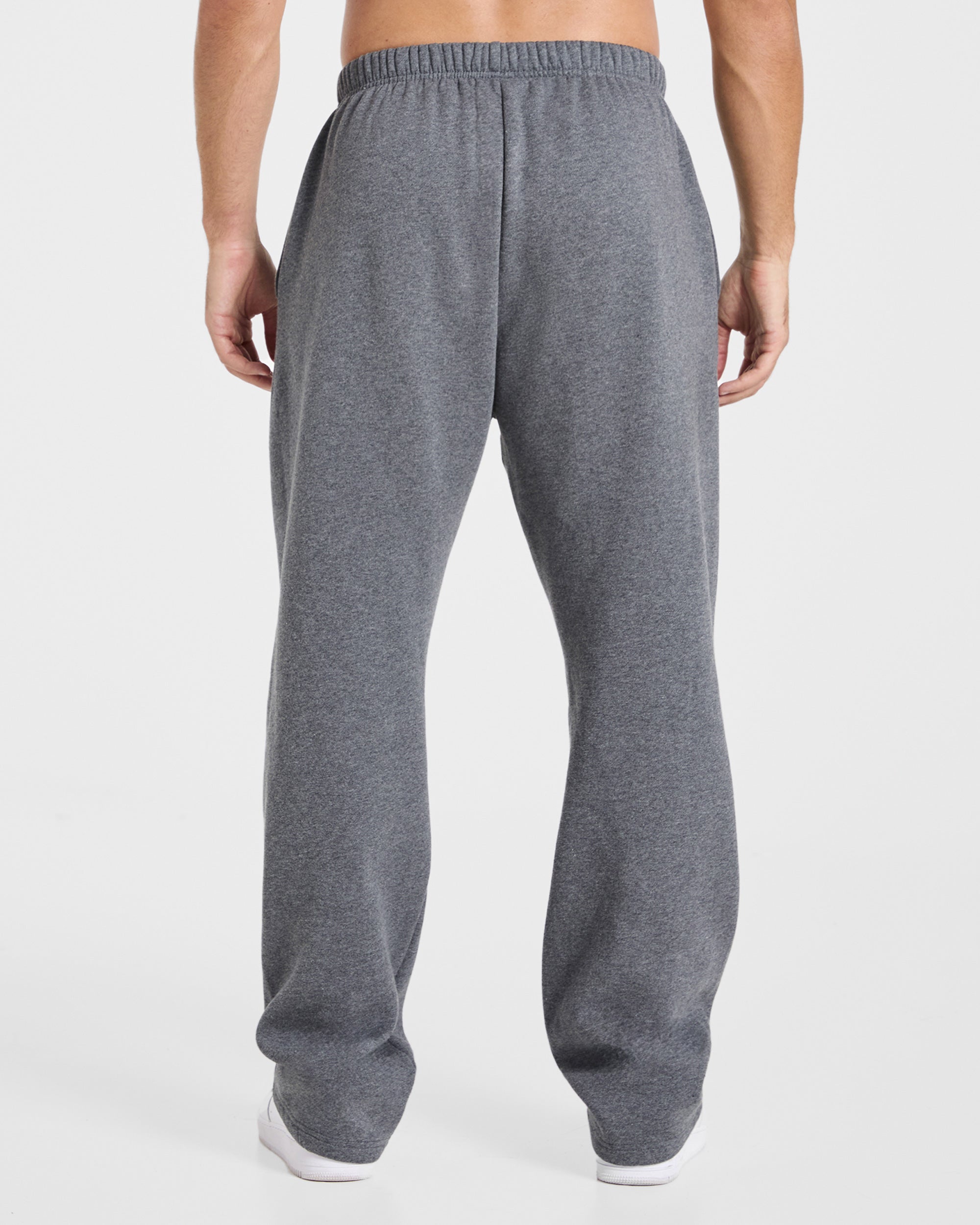 Essential Oversized Straight Leg Joggers - Charcoal Marl