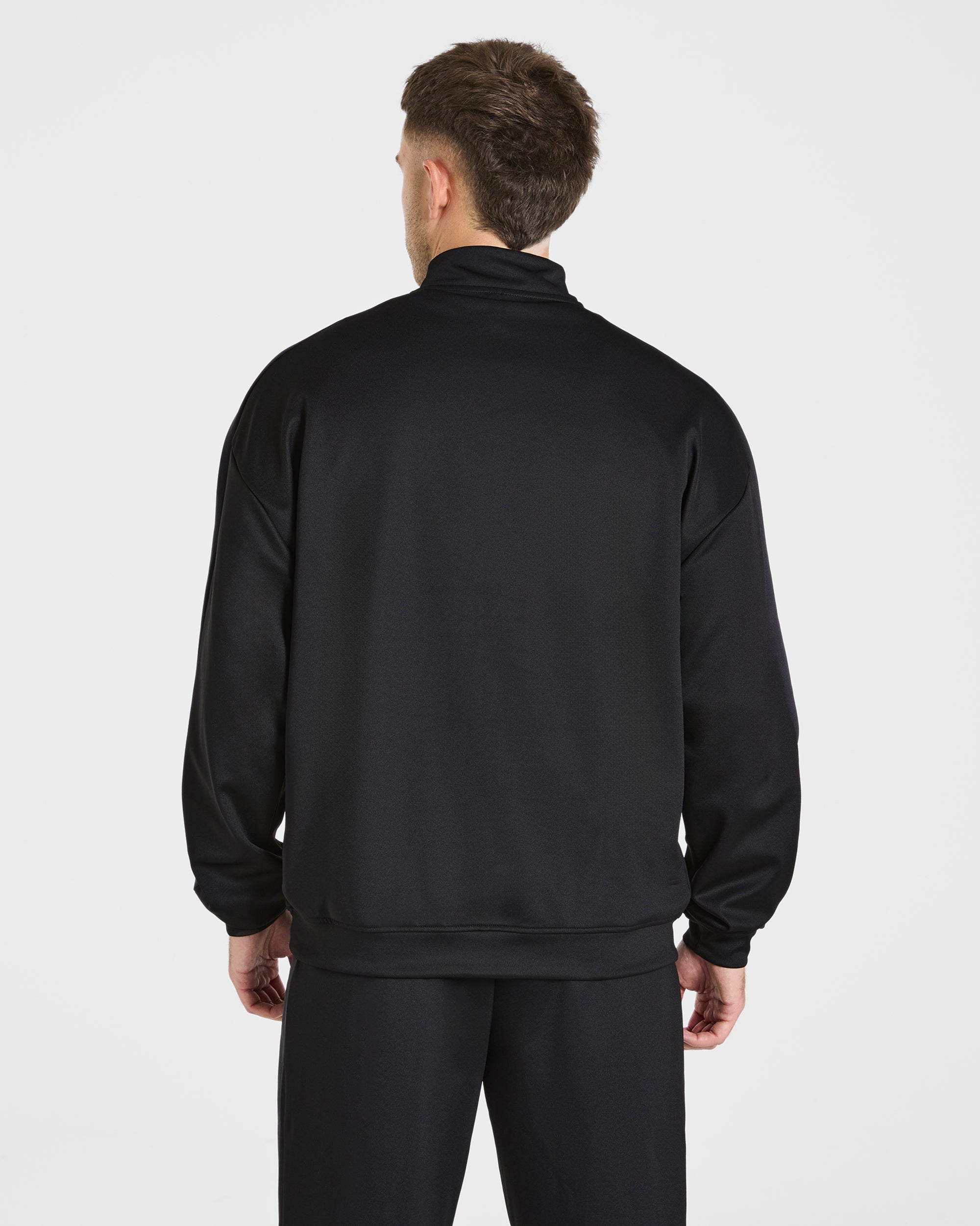 Classic Track 1/4 Zip Pullover - Black/Charcoal