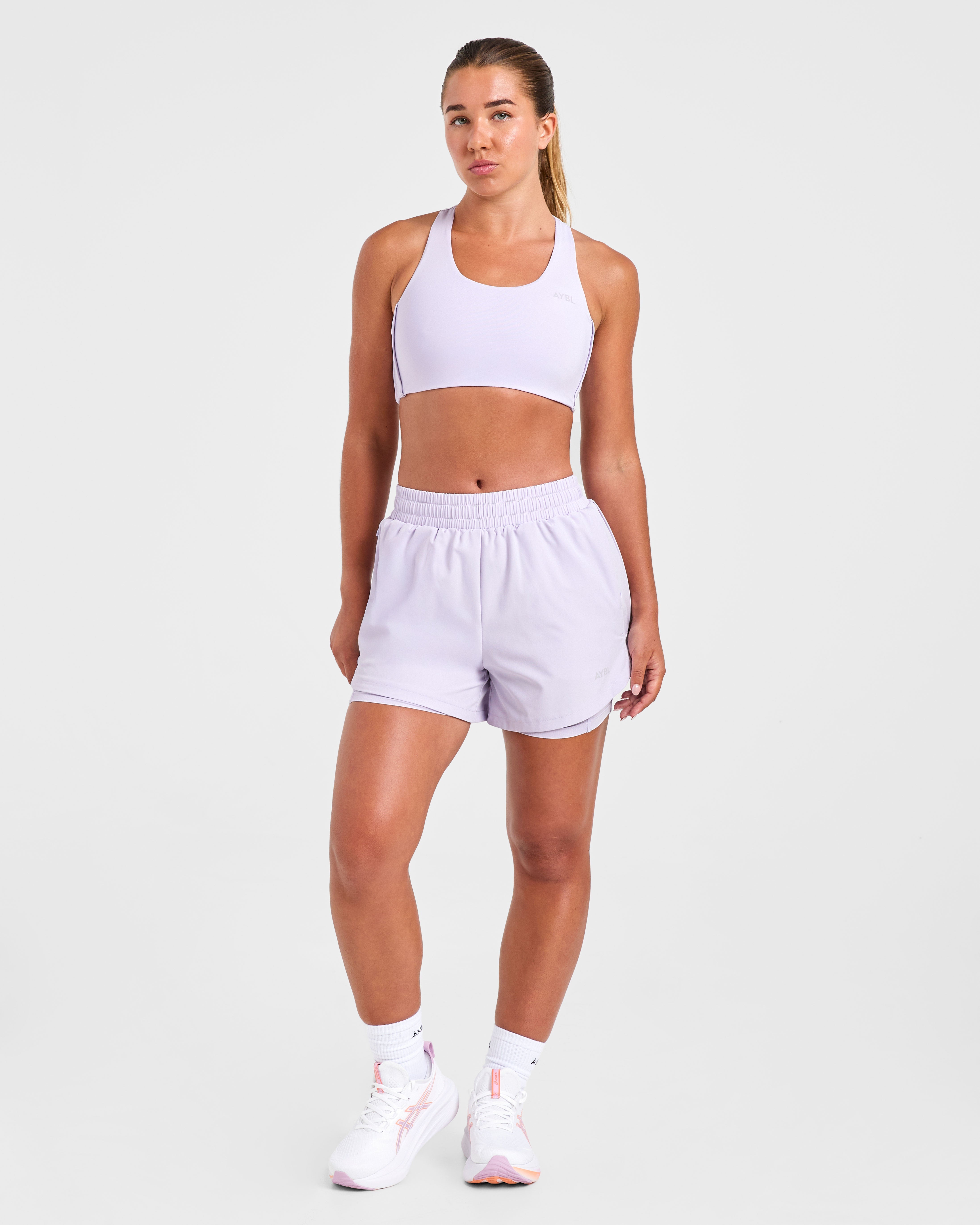 Run 2 in 1 Shorts - Ice Lilac