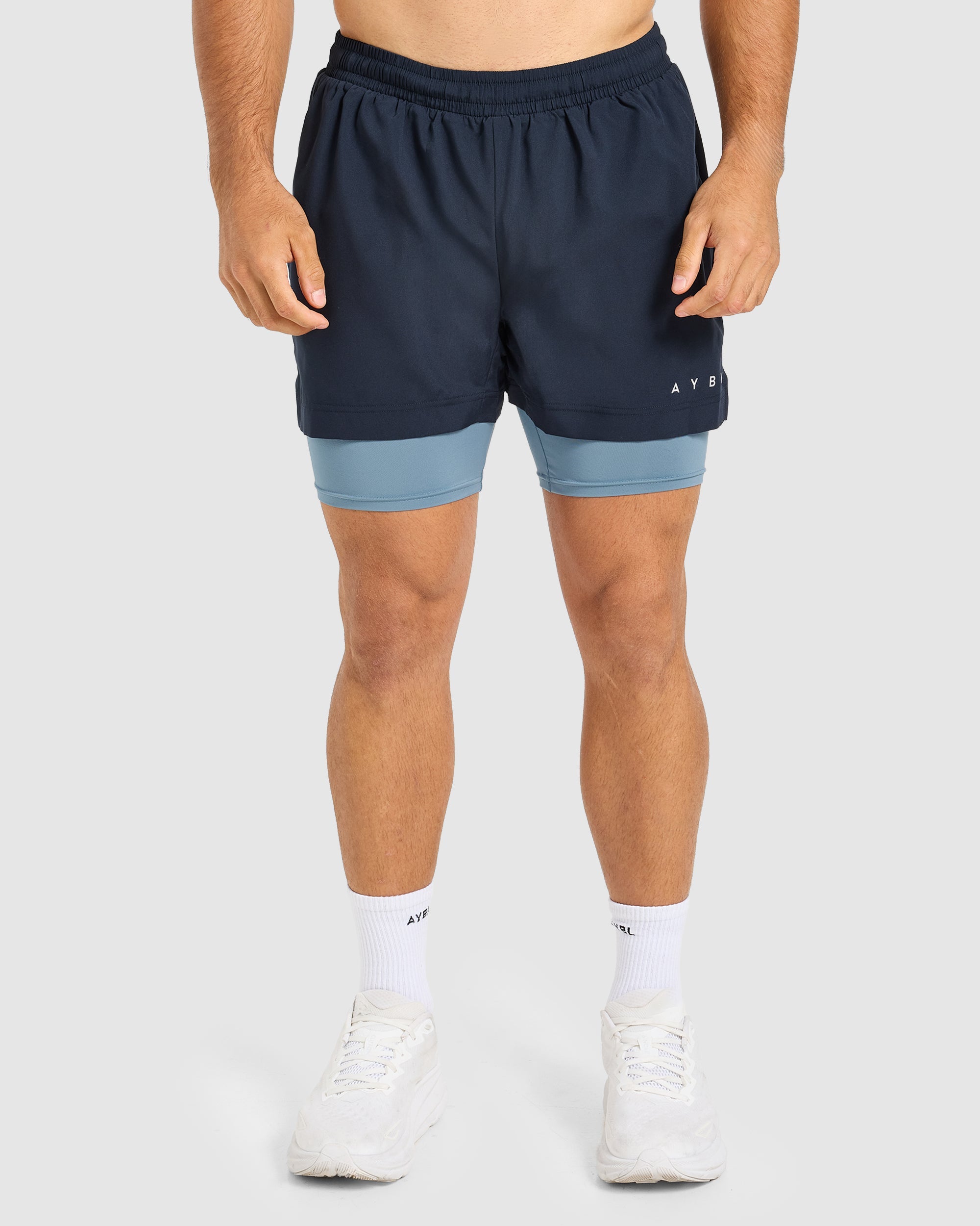 Core 2 in 1 Shorts - Navy/Ocean Mist