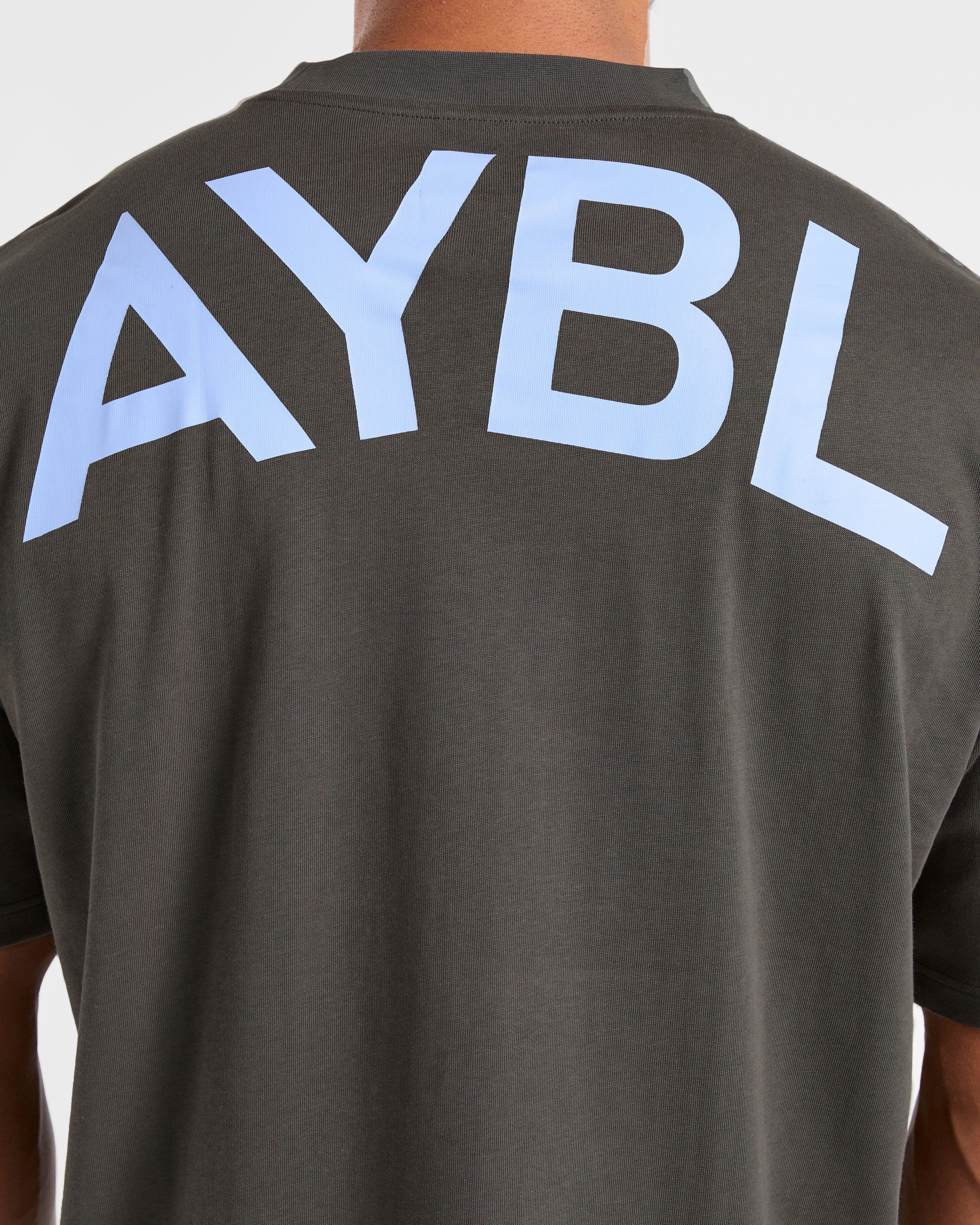 Essential Oversized T Shirt - Charcoal/Cornflower Blue
