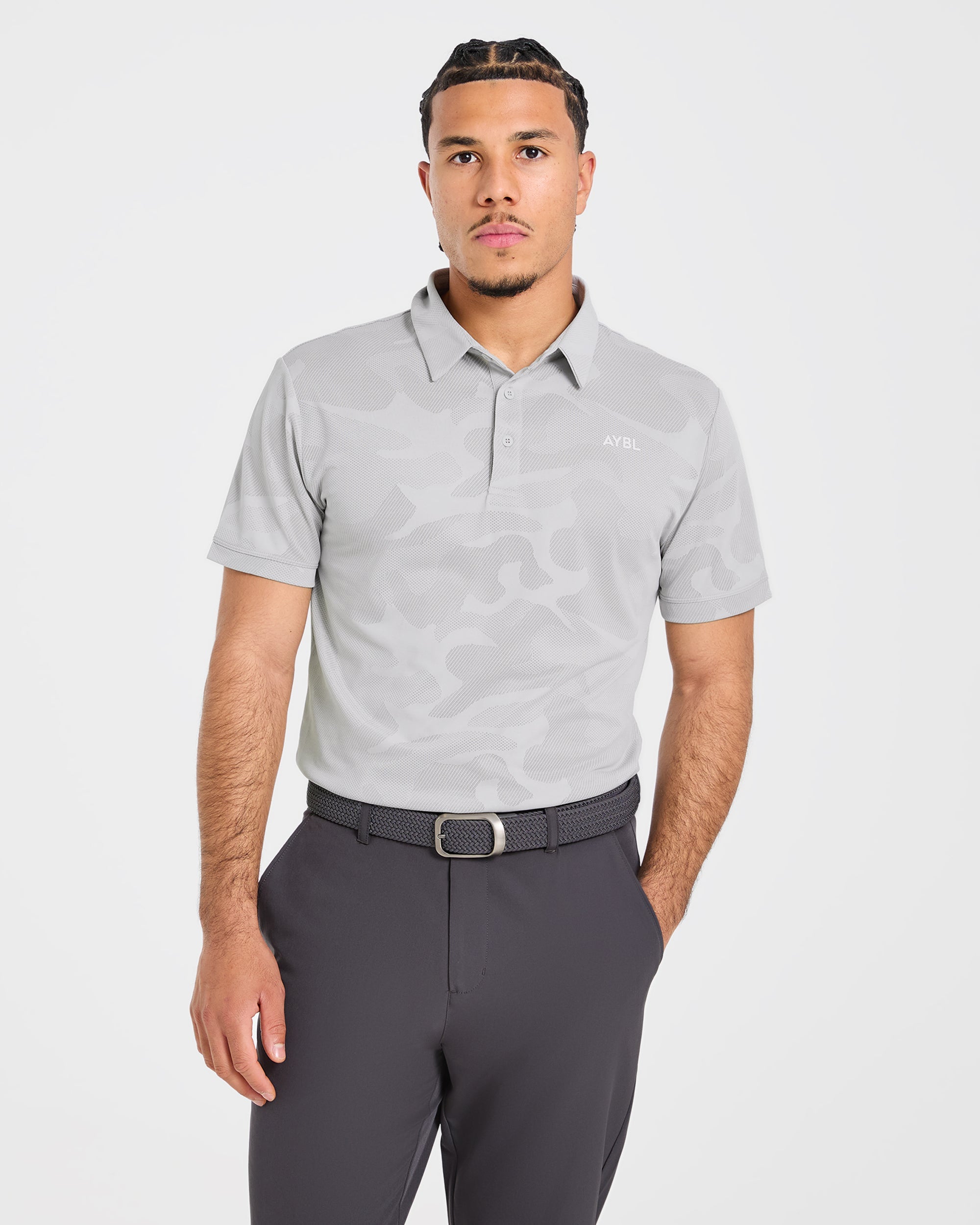 Camo Polo - Ice Grey