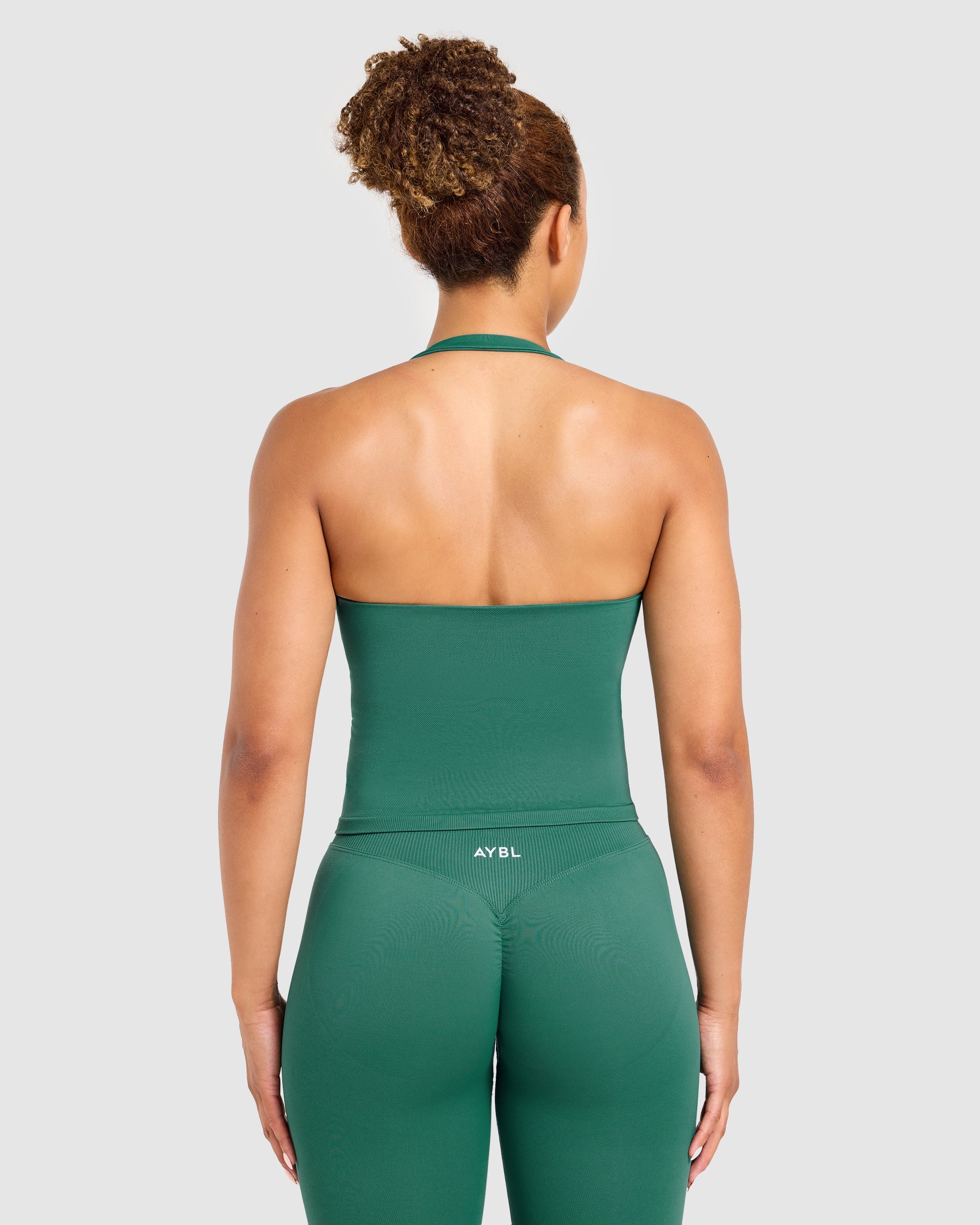 Enhance Seamless Halterneck Top - Evergreen
