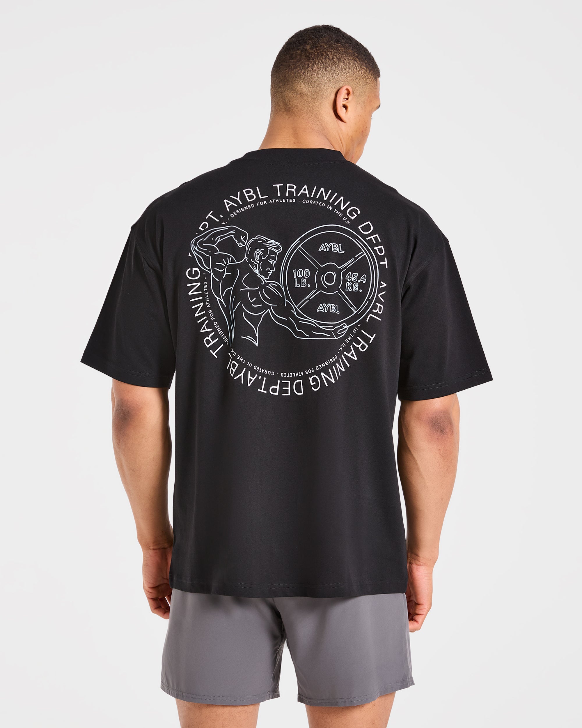 Training Dept. Illustration Oversized T Shirt - Black