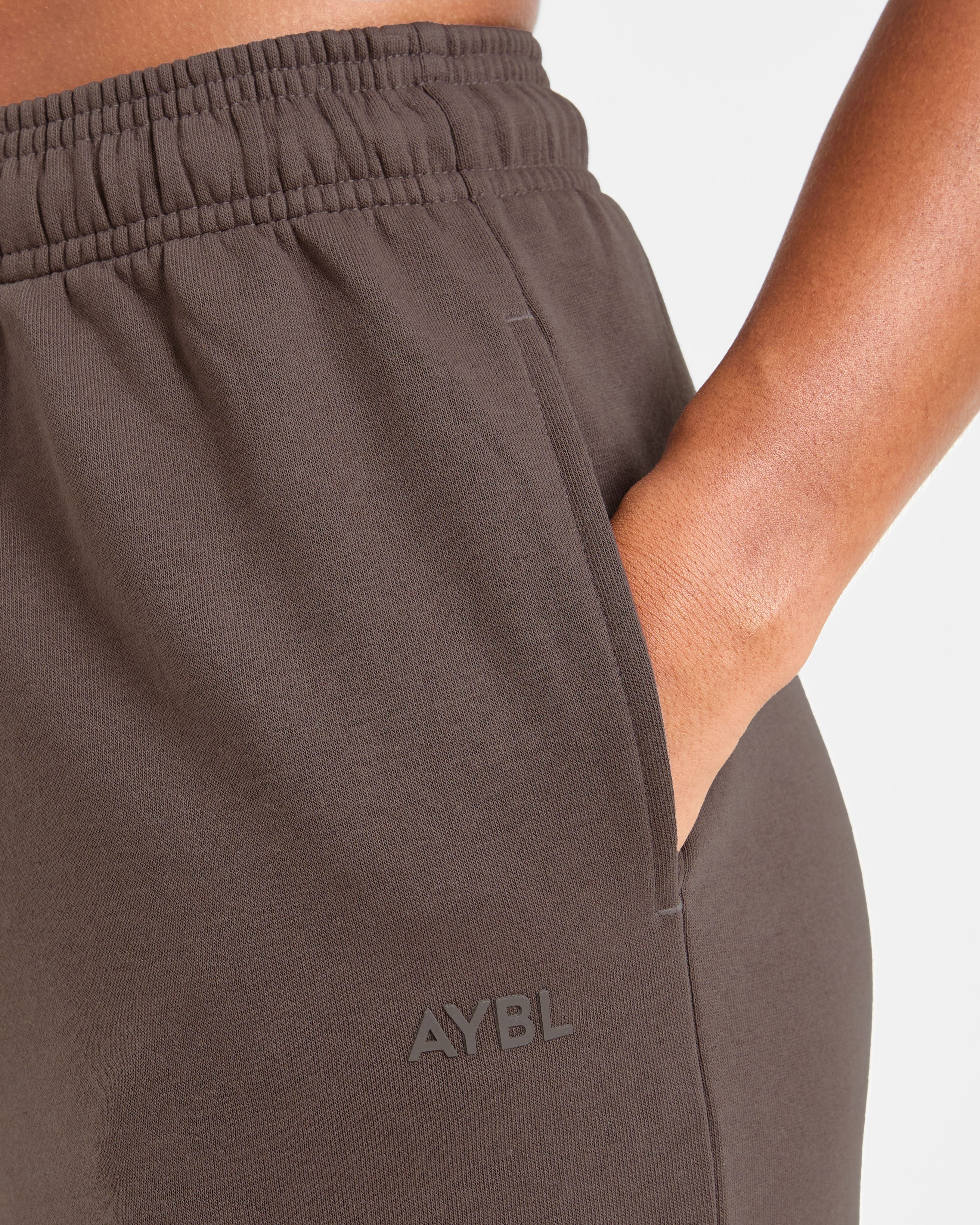 Lifestyle Oversized Straight Leg Joggers - Umber Brown